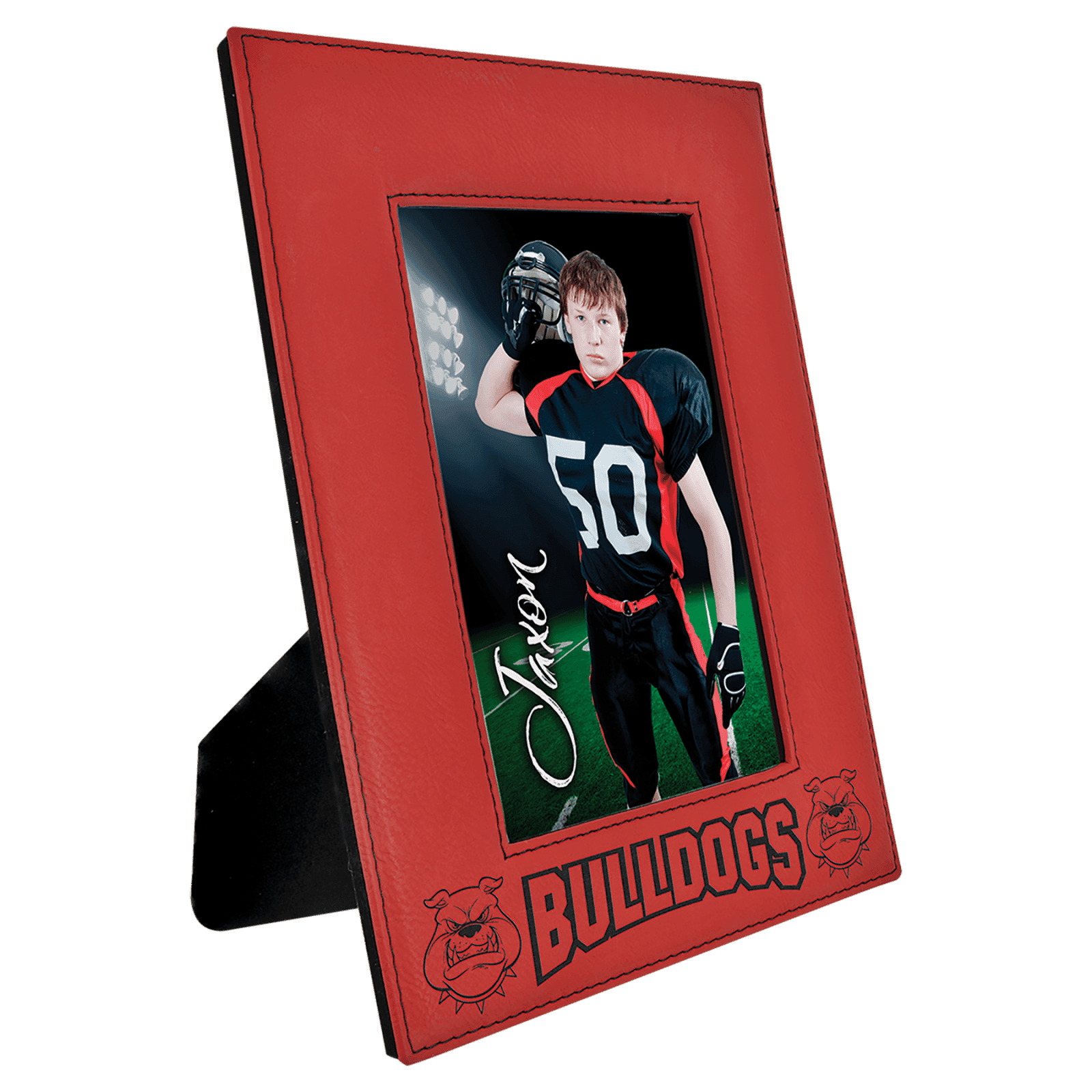 Red Leatherette Photo Frame