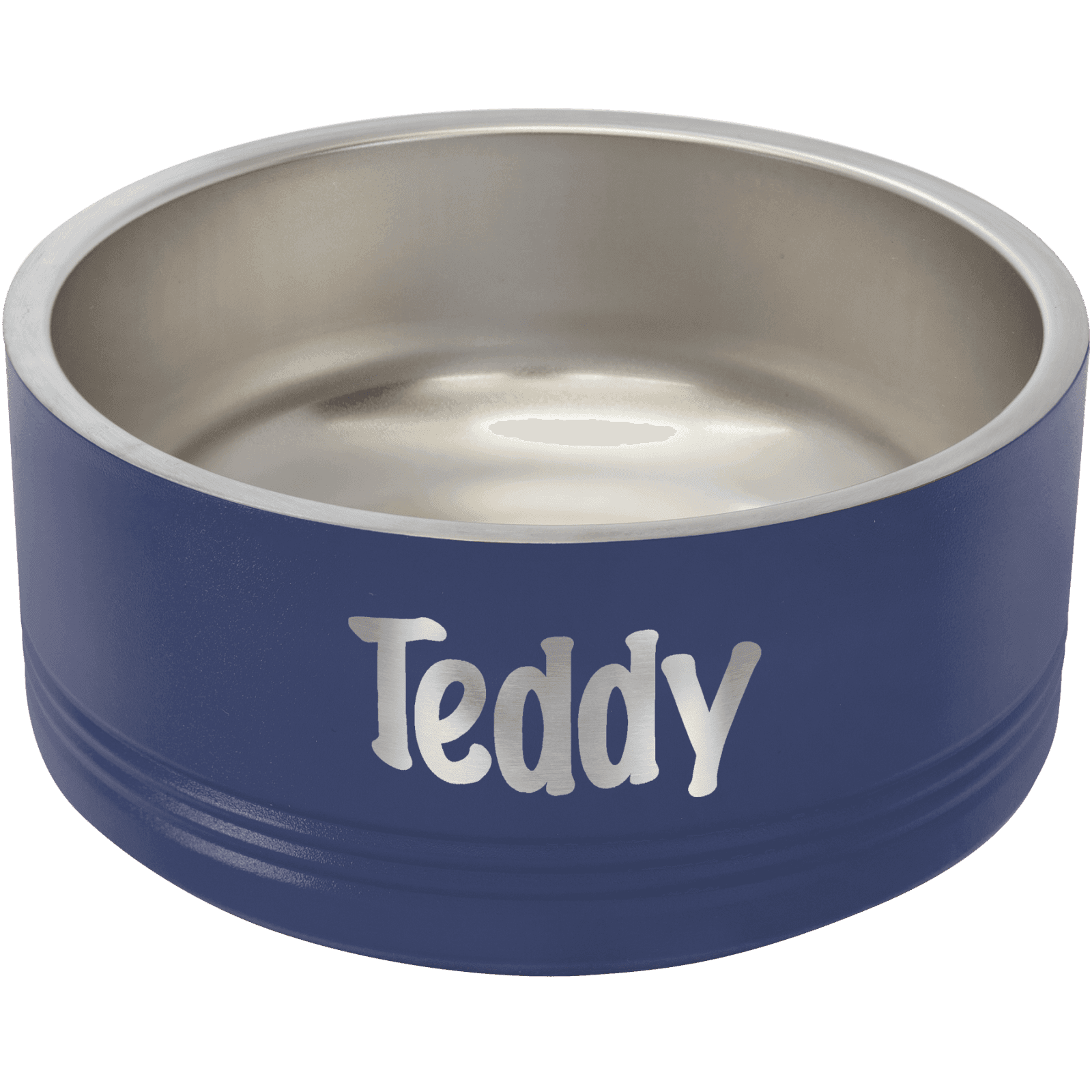 Navy 32 oz. Polar Camel Powder Coated Stainless Steel Dog Bowl