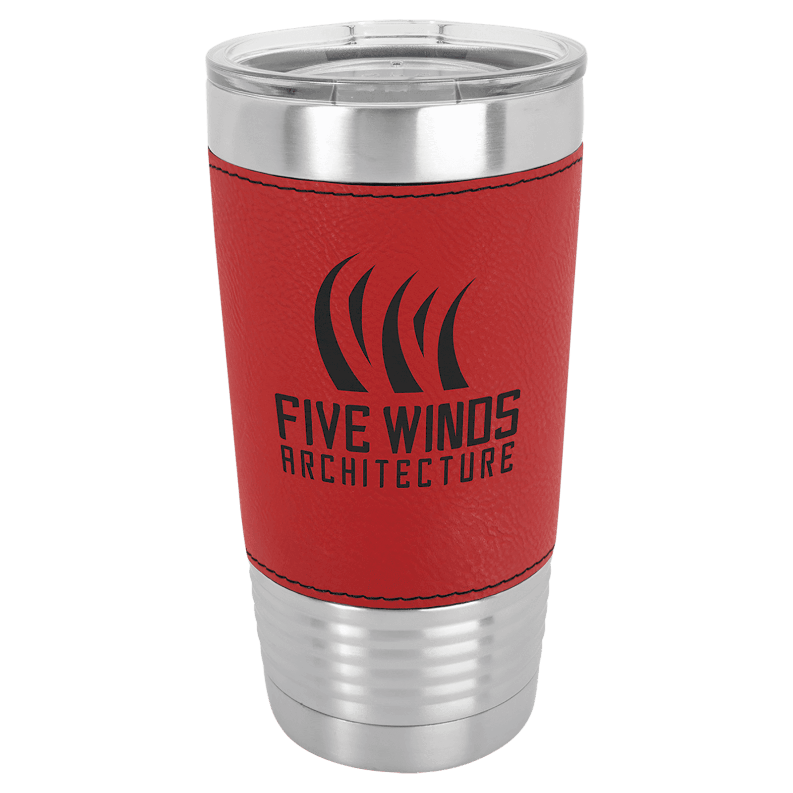 Red 20 oz. Polar Camel Leatherette Grip Tumbler
