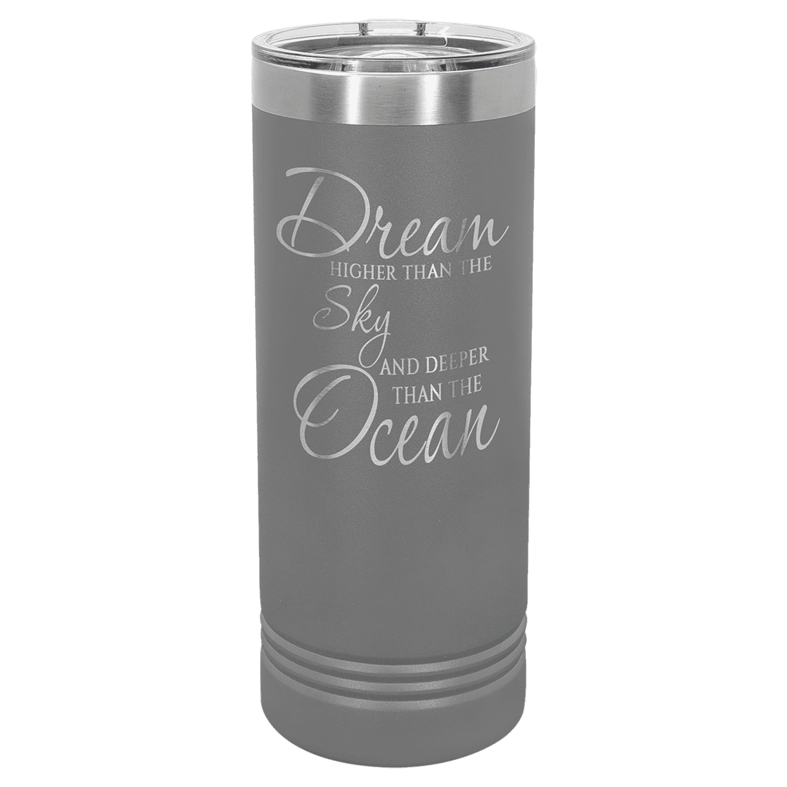 Dark Gray 22 oz. Polar Camel Skinny Tumbler with Slider Lid