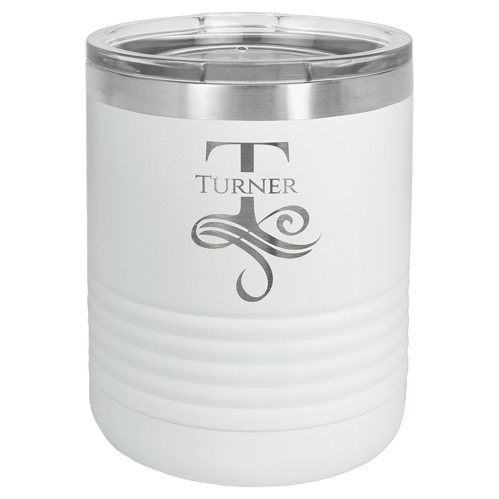 White 10 oz. Polar Camel Tumbler with Clear Lid