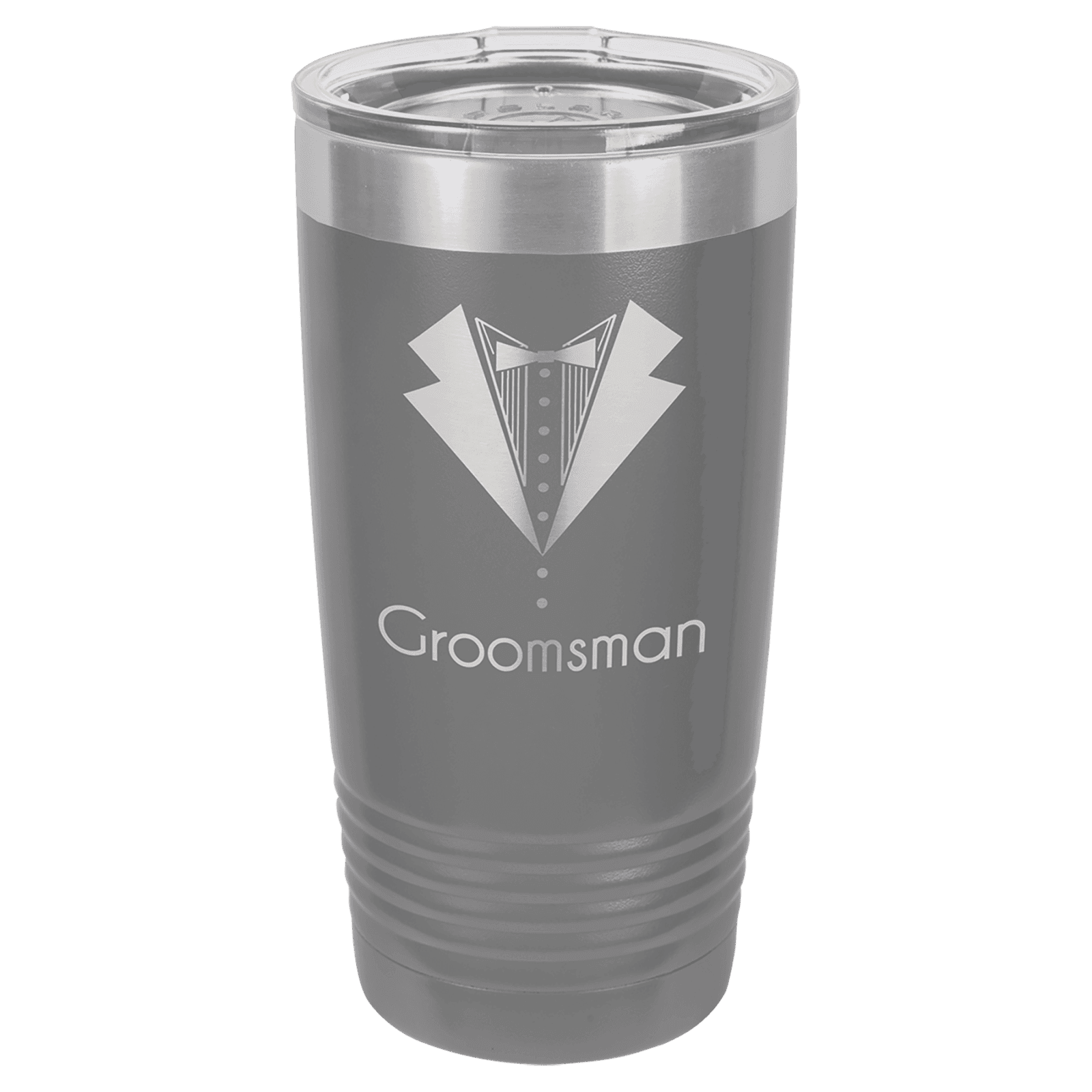 Dark Gray 20 oz. Polar Camel Ringneck Tumbler with Clear Lid