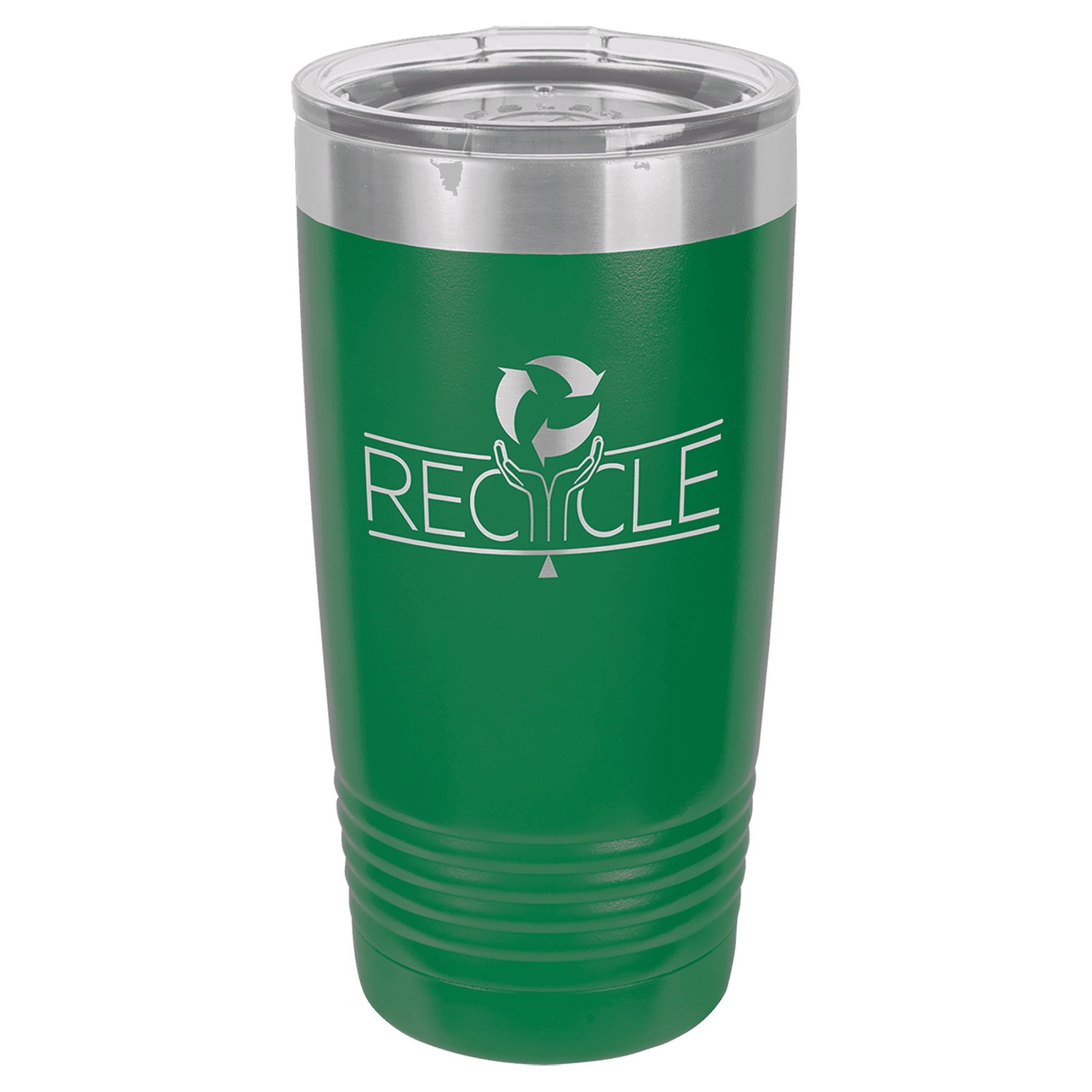 Green 20 oz. Polar Camel Ringneck Tumbler with Clear Lid