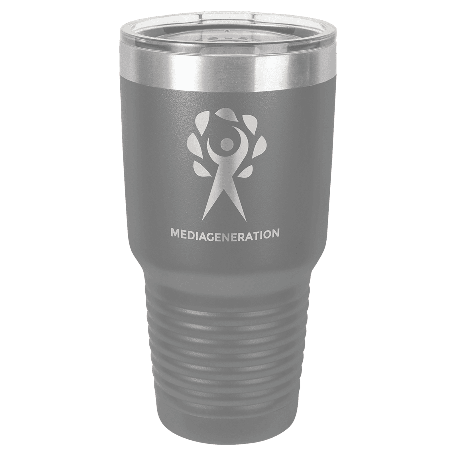 Dark Gray 30 oz. Polar Camel Ringneck Tumbler with Clear Lid