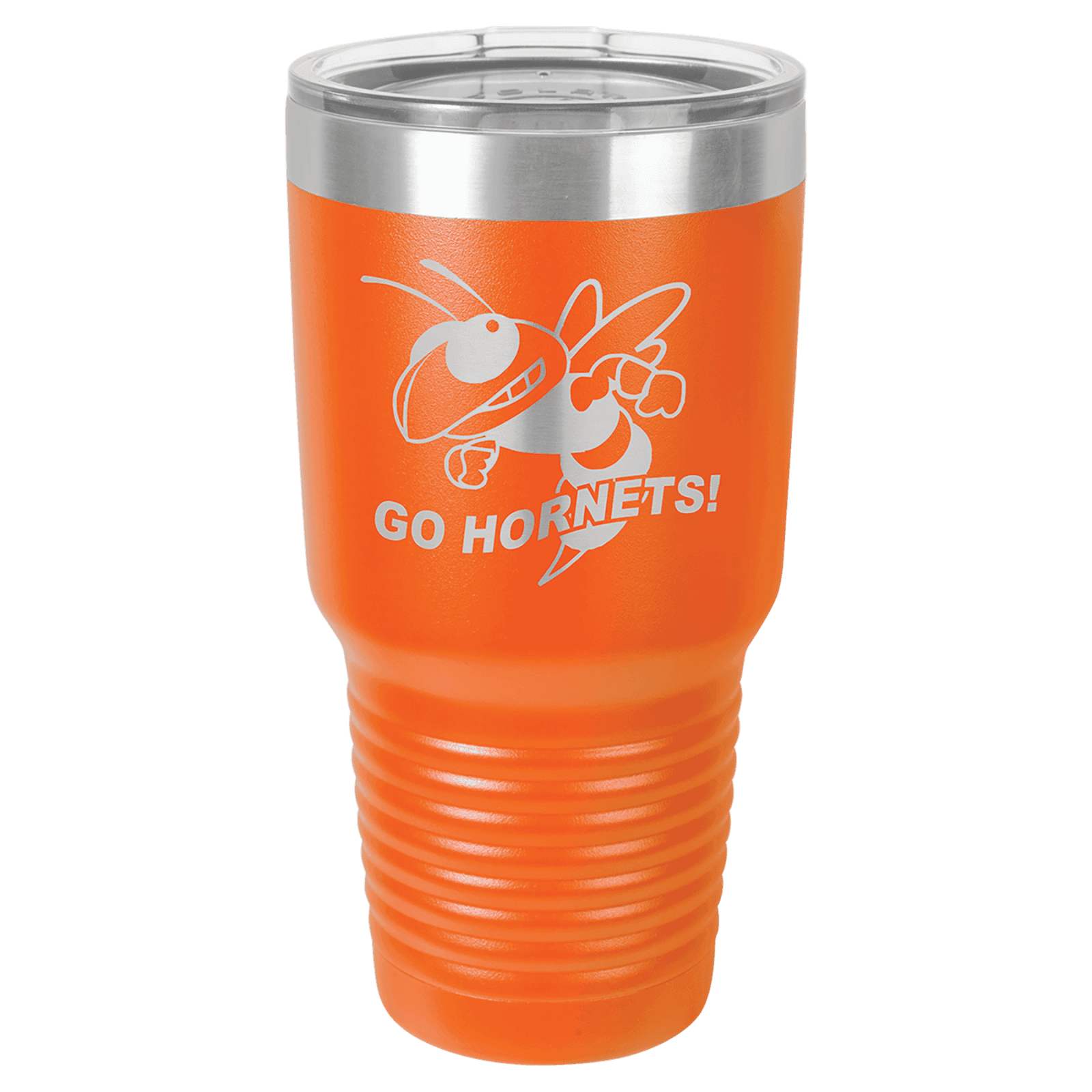 Orange 30 oz. Polar Camel Ringneck Tumbler with Clear Lid