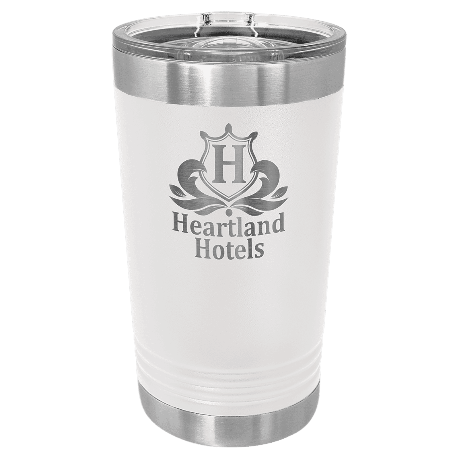 White oz Polar Camel Pint Tumbler with Slider Lid
