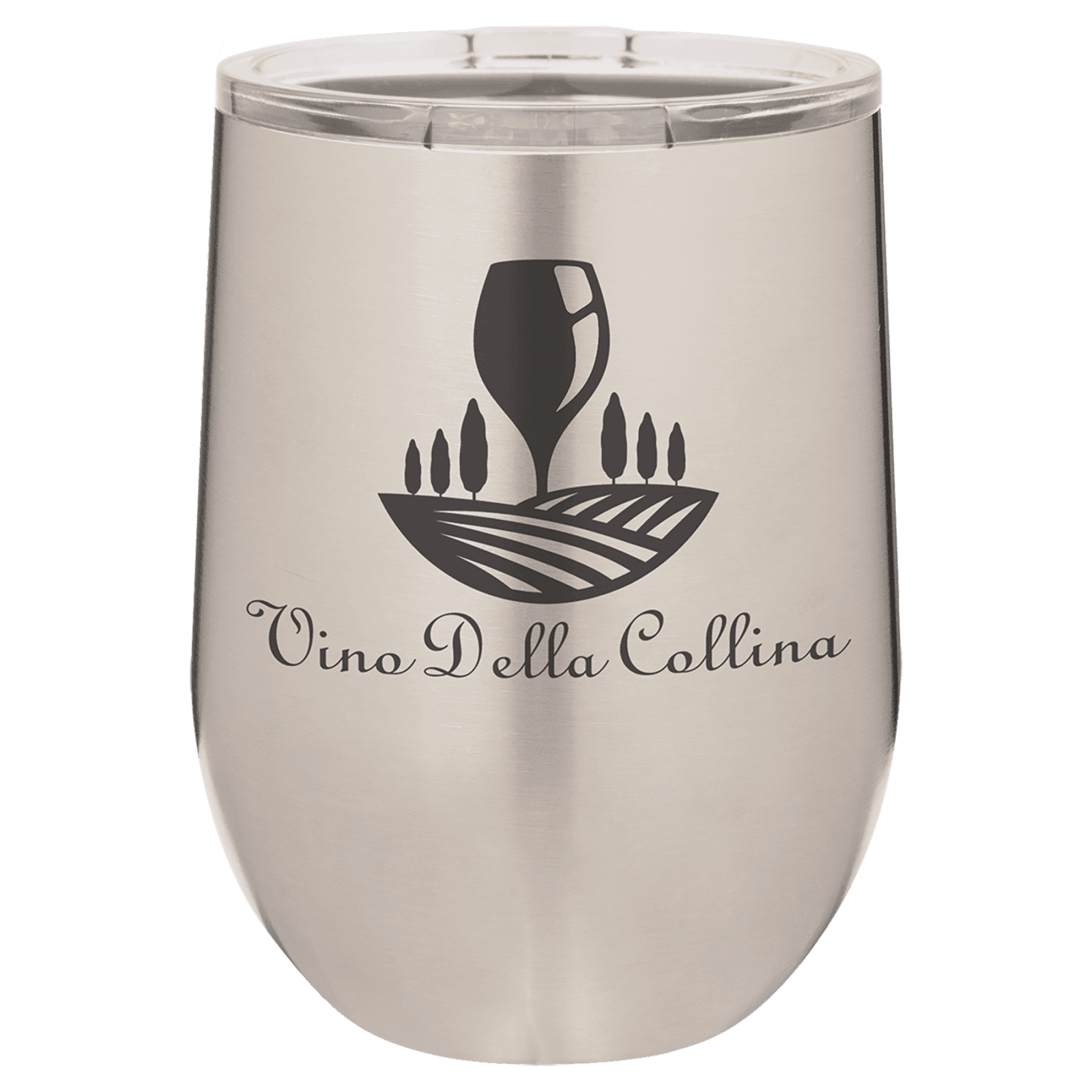 Stainless Steel 12 oz. Polar Camel Stemless Wine Tumbler with Clear Lid