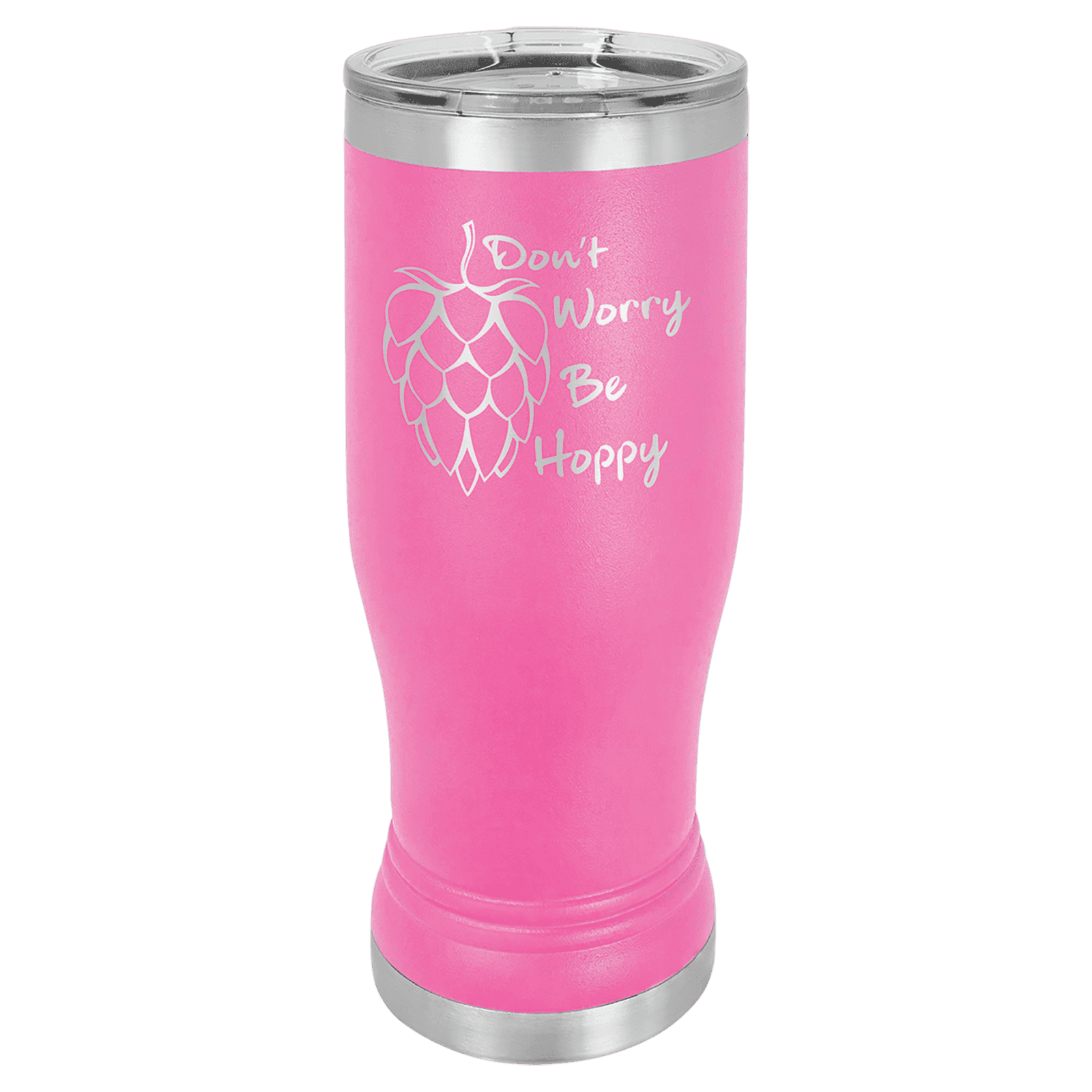 Pink 14 oz. Polar Camel Pilsner Tumbler with Clear Lid