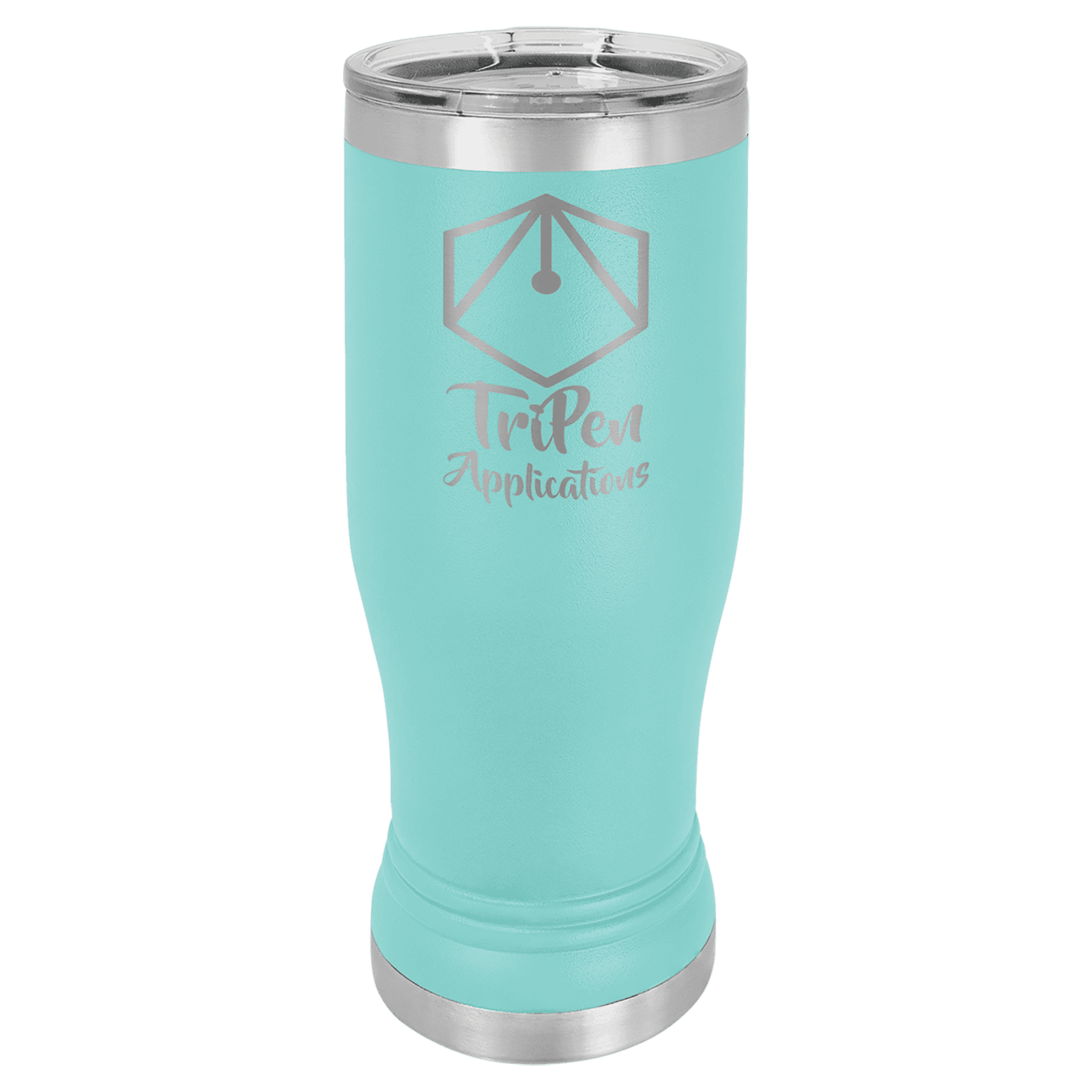 Teal 14 oz. Polar Camel Pilsner Tumbler with Clear Lid