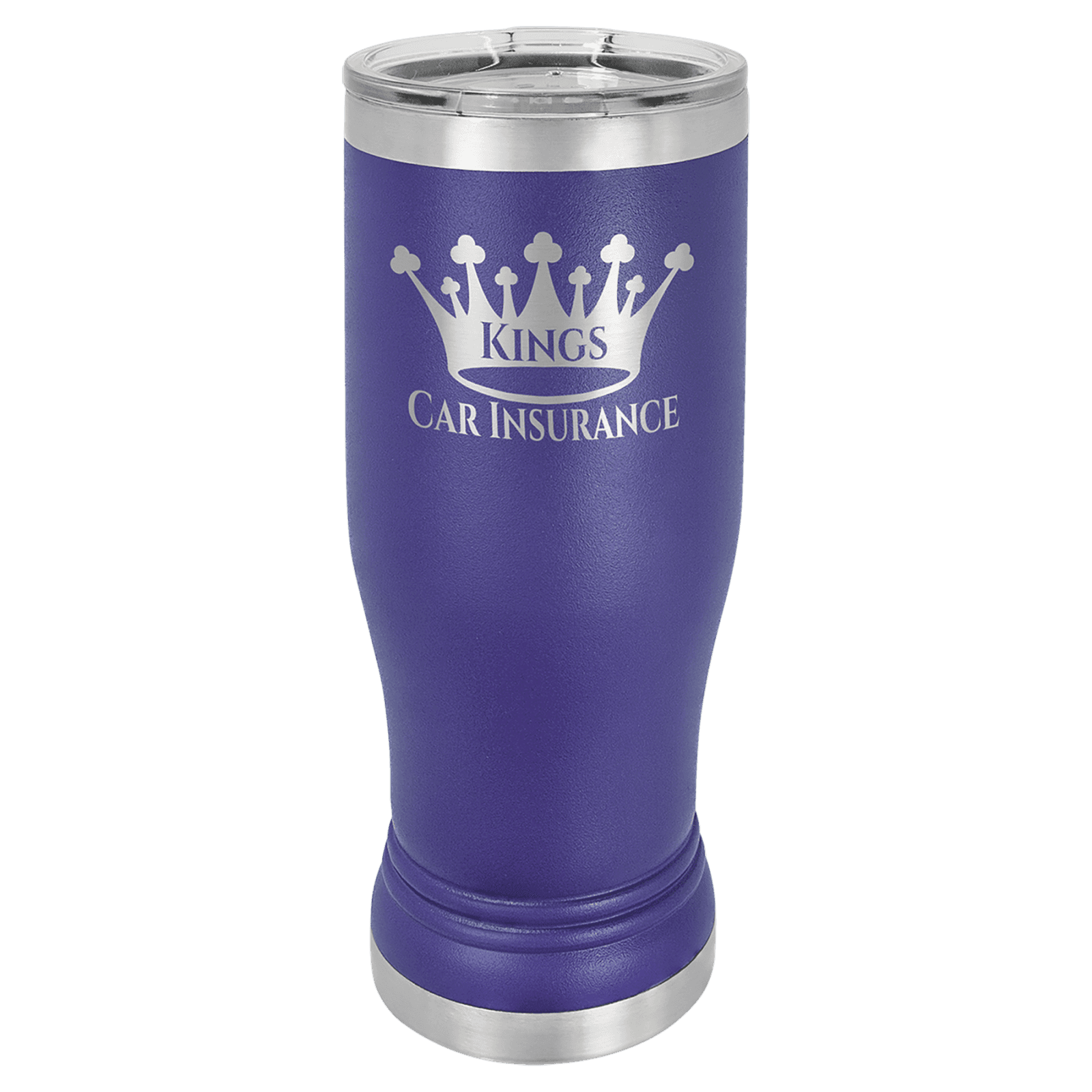 Purple 14 oz. Polar Camel Pilsner Tumbler with Clear Lid