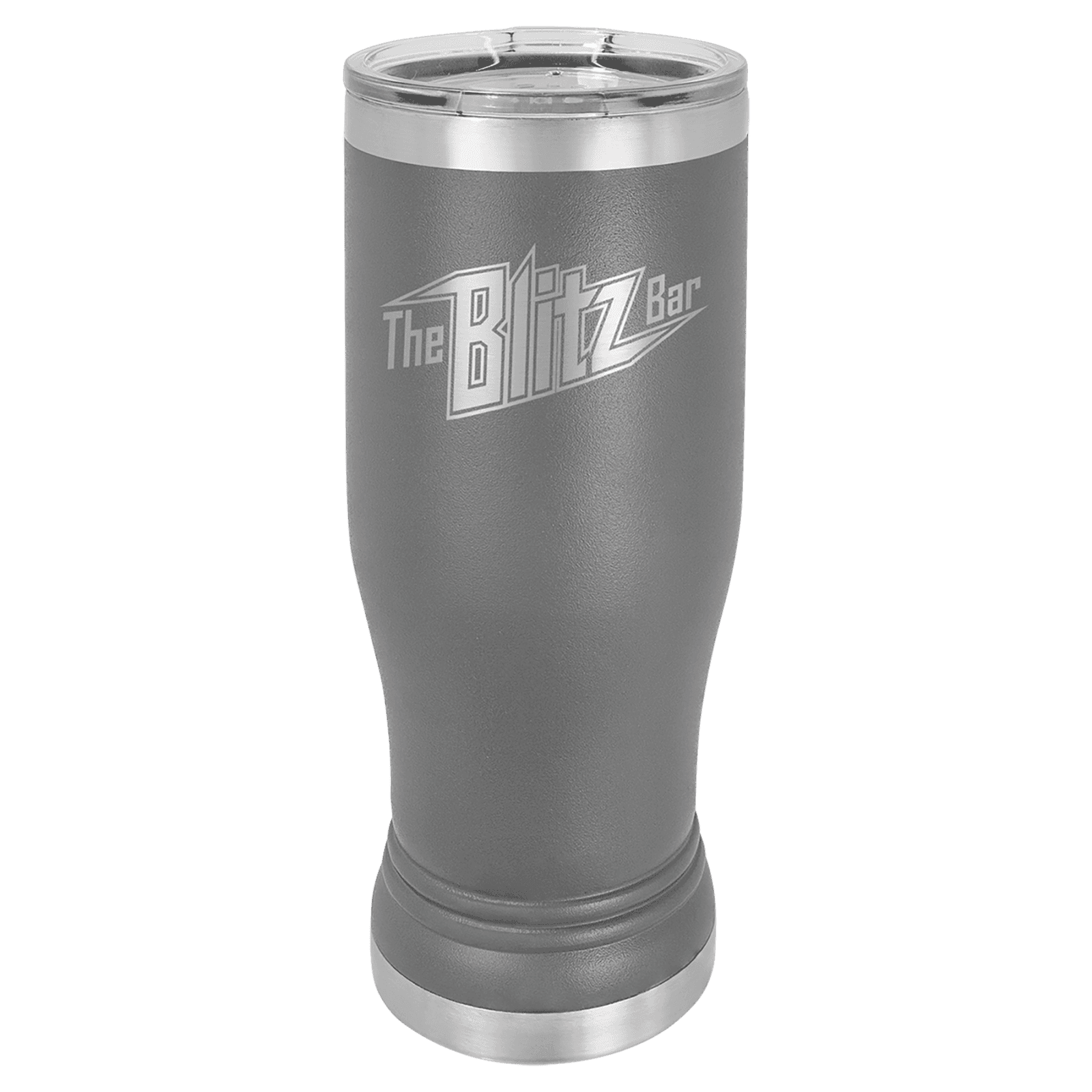 Dark Gray 14 oz. Polar Camel Pilsner Tumbler with Clear Lid