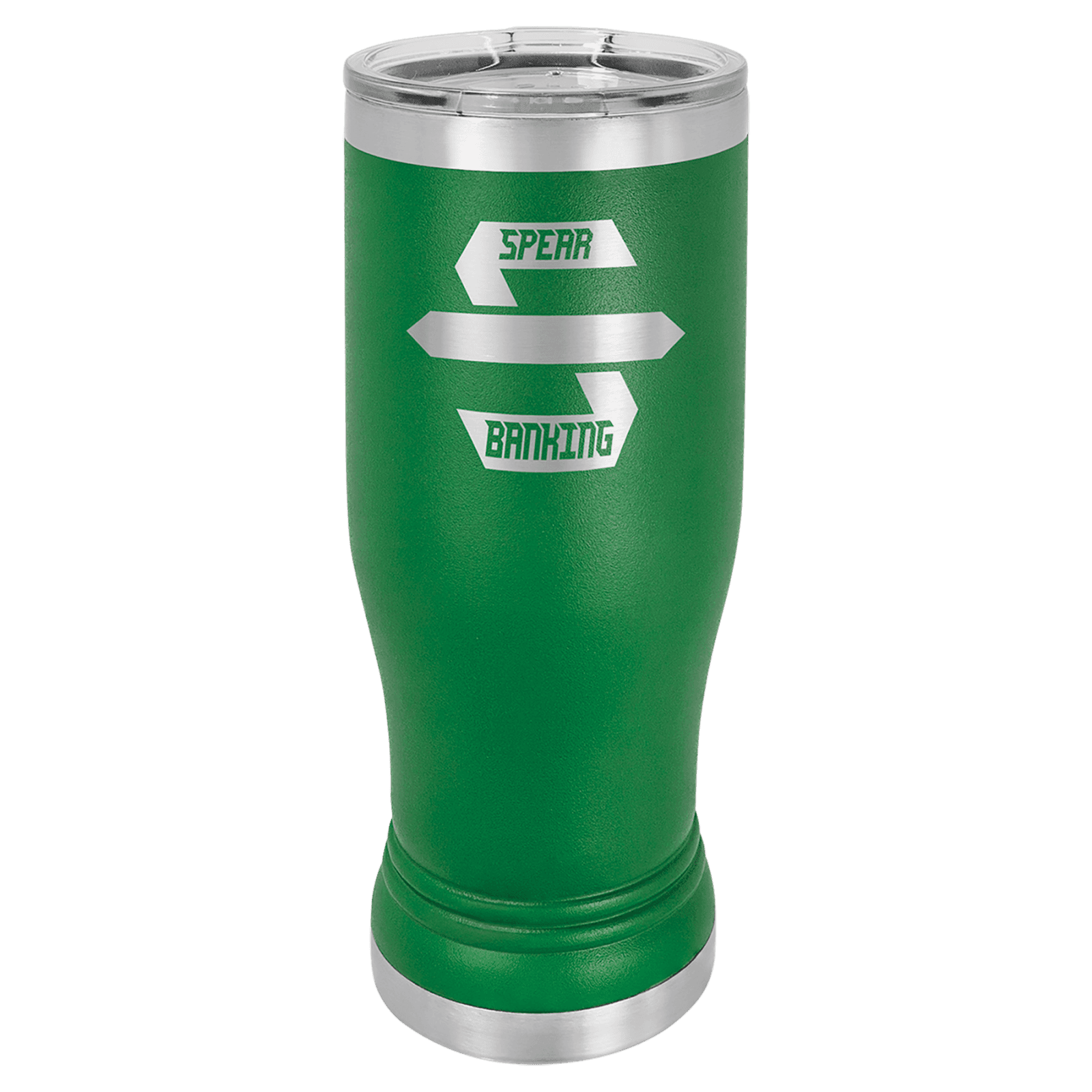 Green 14 oz. Polar Camel Pilsner Tumbler with Clear Lid