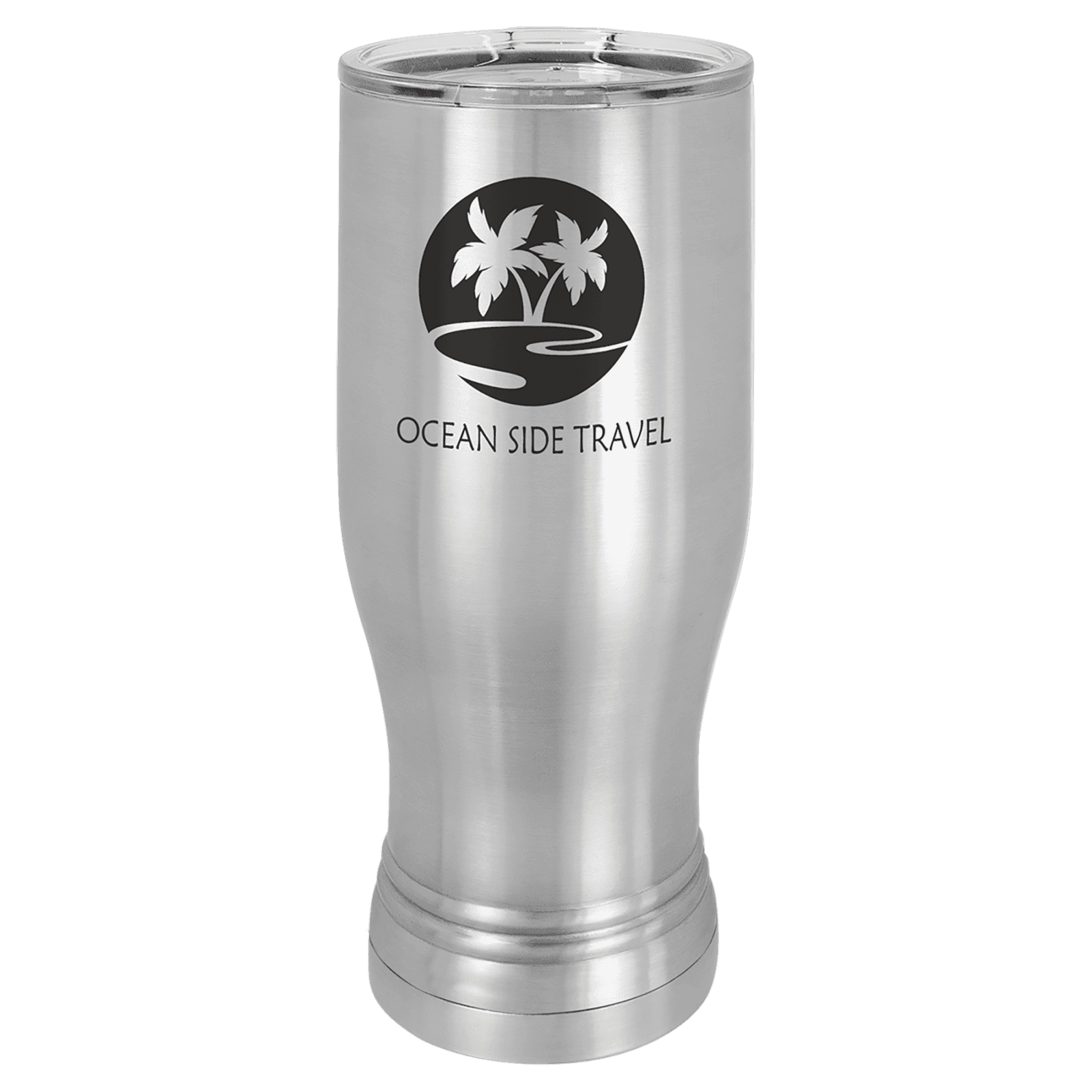 Stainless Steel 20 oz. Polar Camel Pilsner Tumbler with Clear Lid
