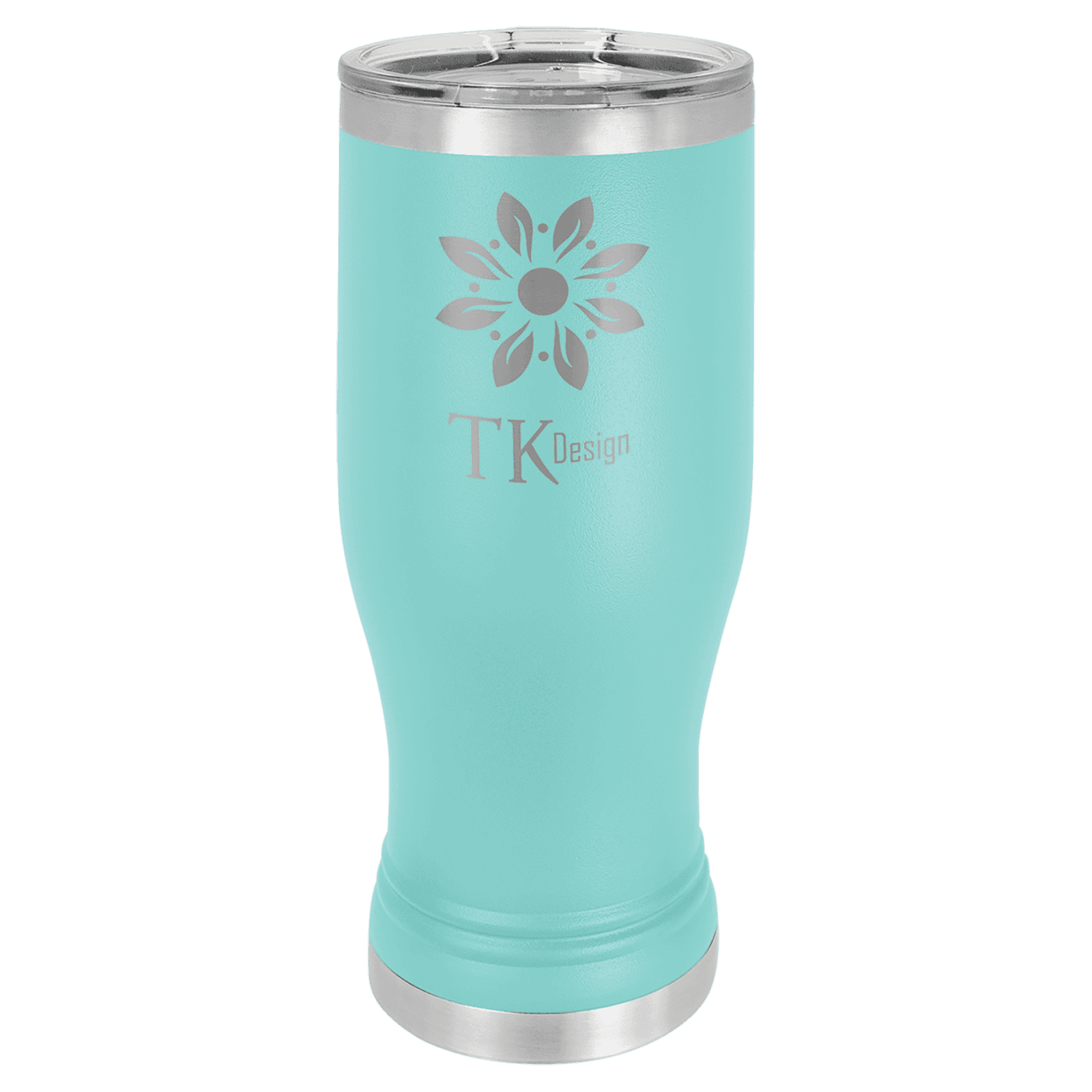 Teal 20 oz. Polar Camel Pilsner Tumbler with Clear Lid
