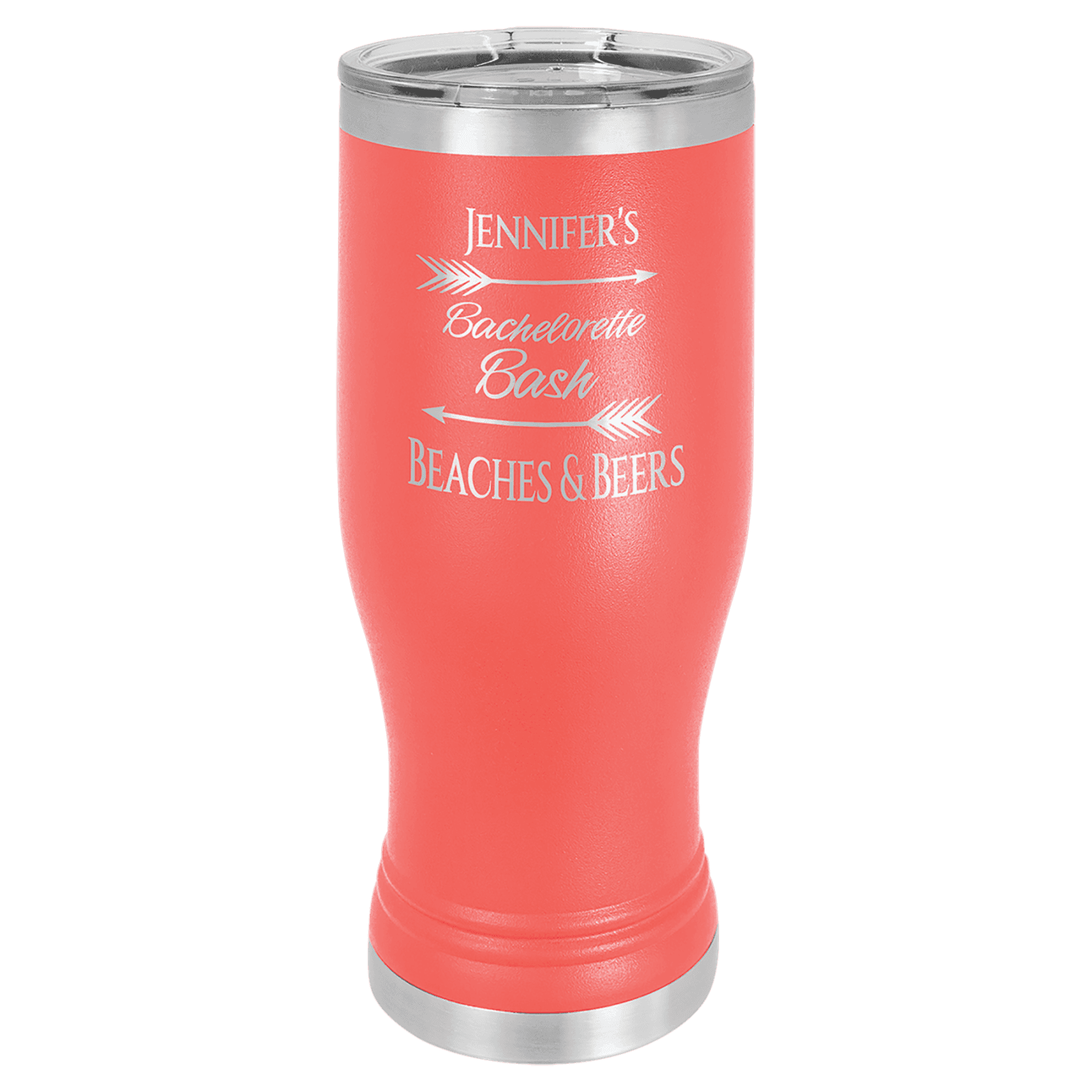 Coral 20 oz. Polar Camel Pilsner Tumbler with Clear Lid