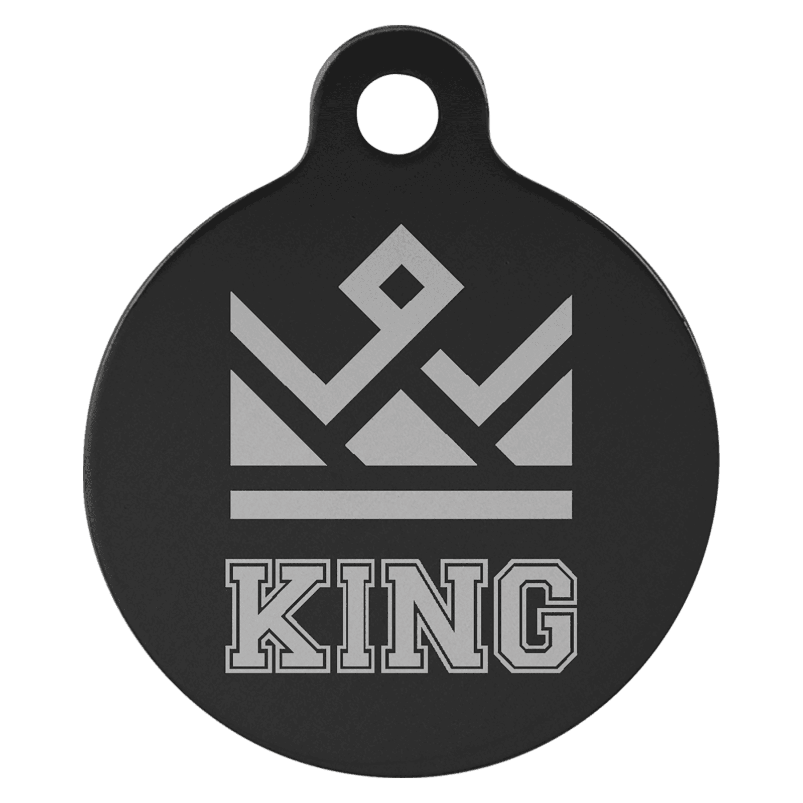 Black Anodized Aluminum Round Pet Tag