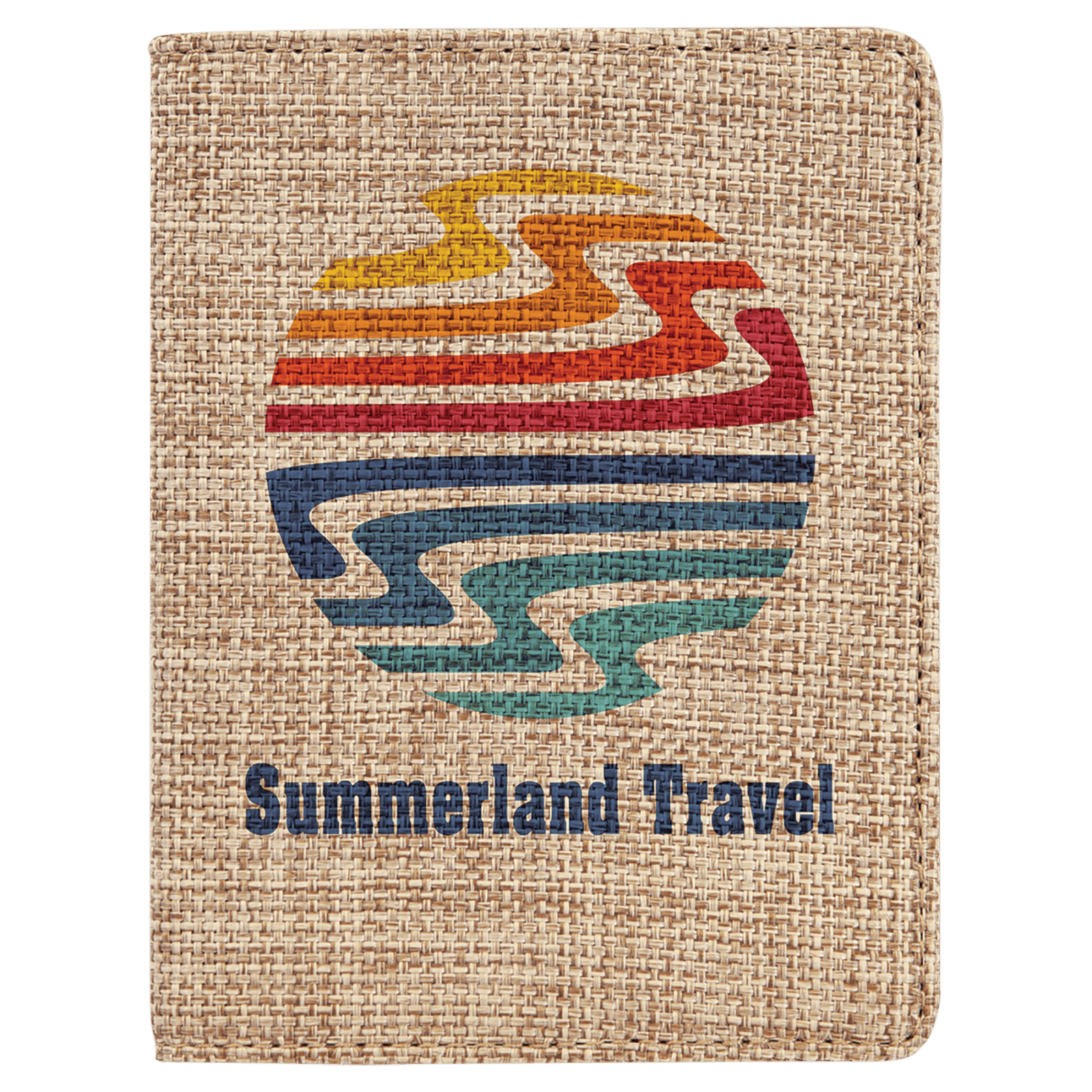 Sublimatable Burlap Passport Holder
