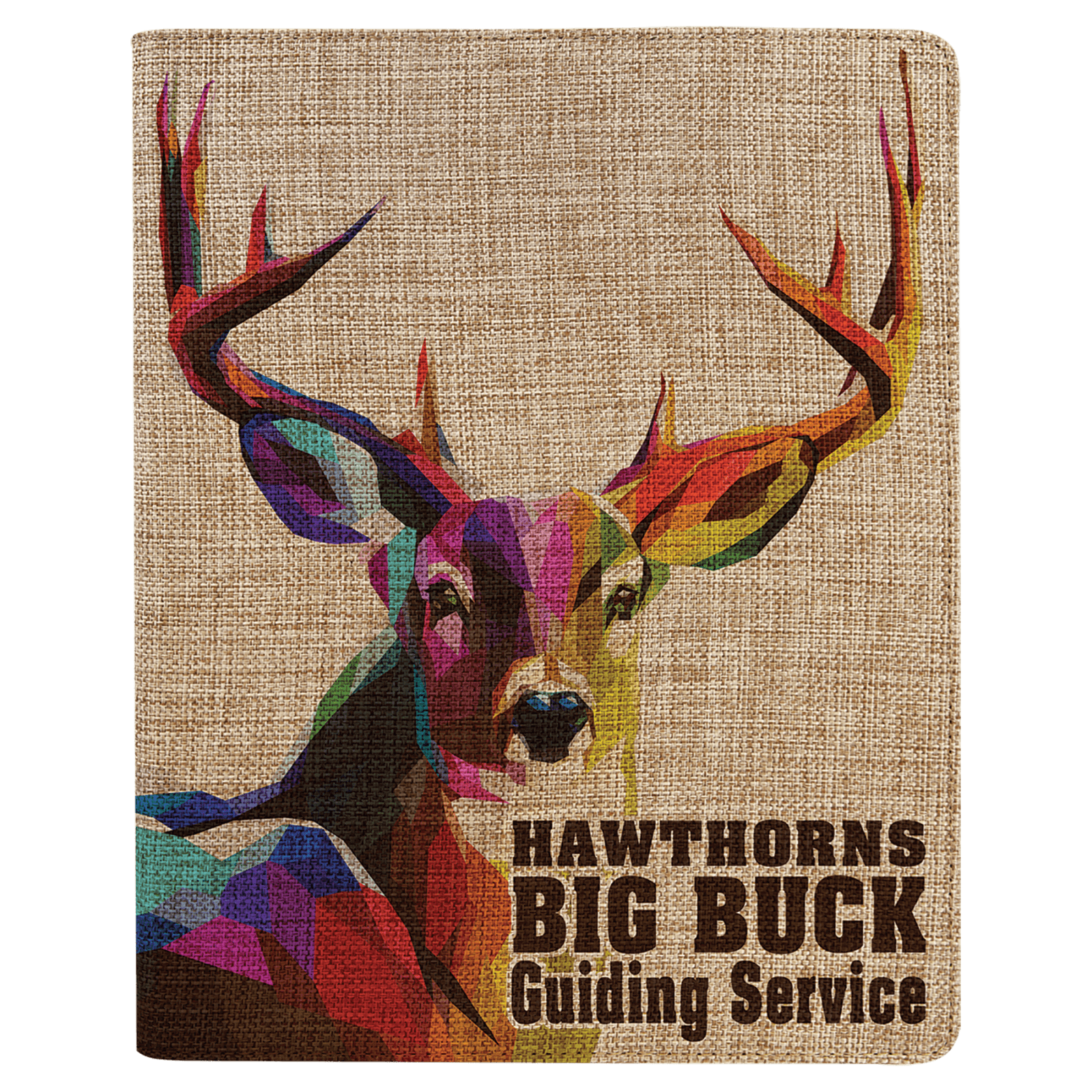 Sublimatable Burlap Portfolio with Notepad