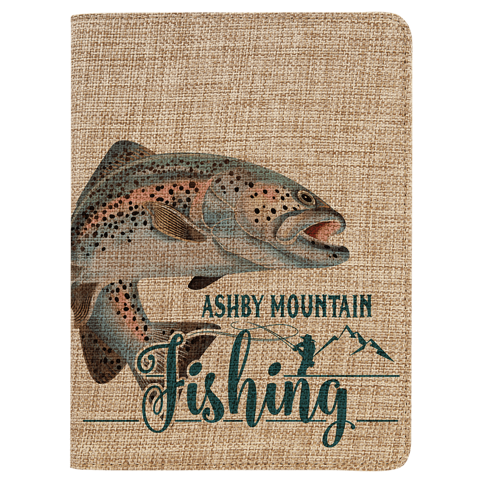 Sublimatable Burlap Small Portfolio with Notepad