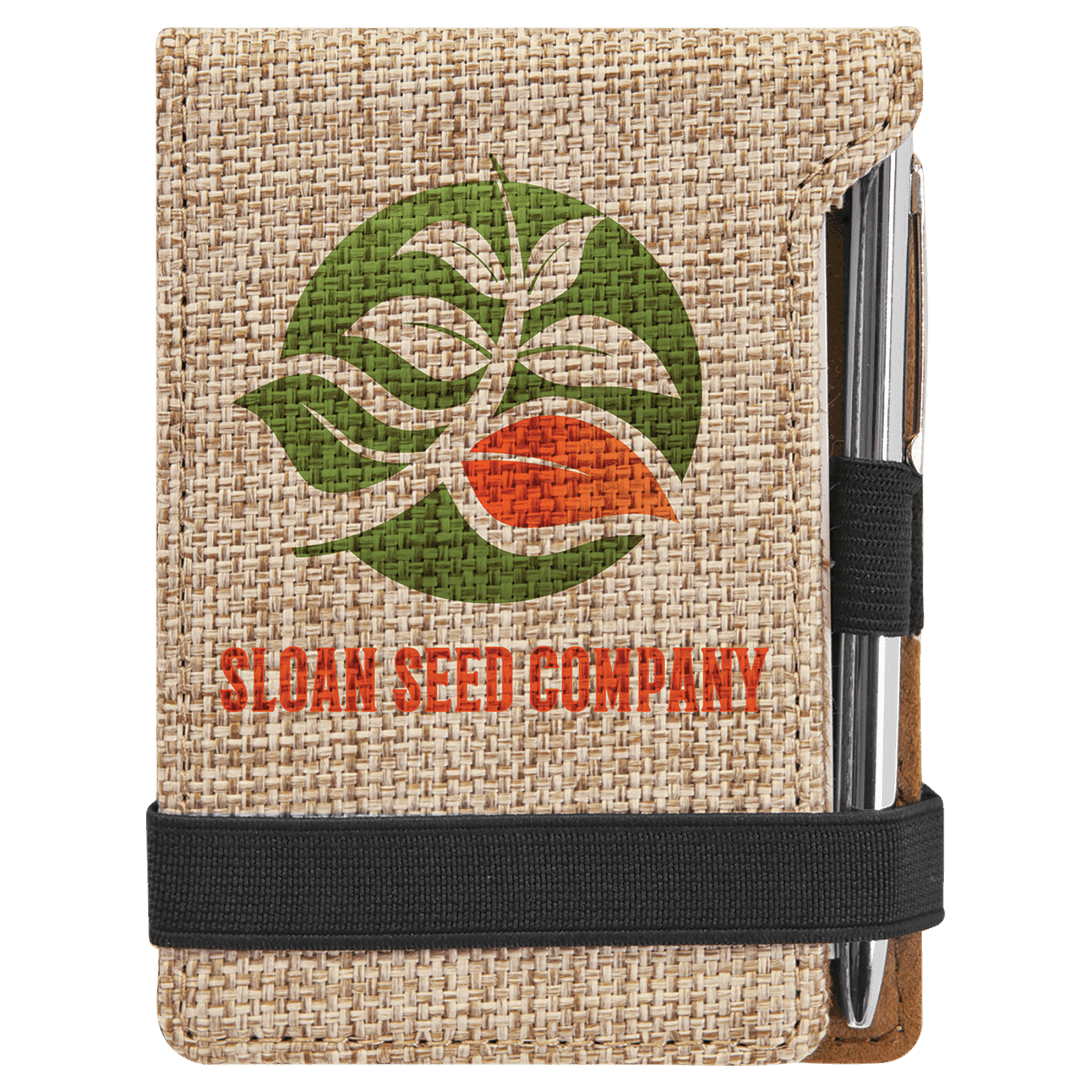 Sublimatable Burlap Mini Notepad with Pen
