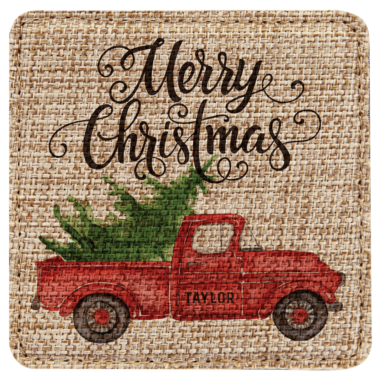 Square Sublimatable Burlap Coaster