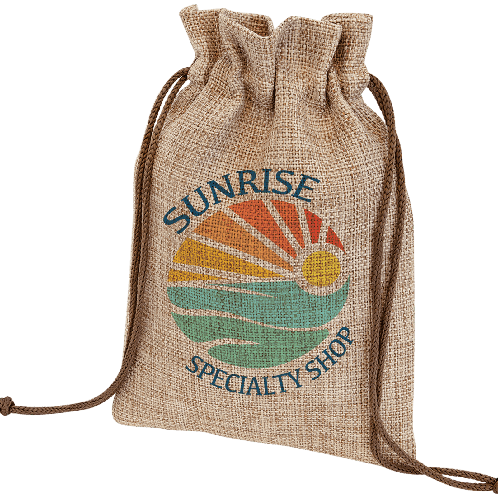Burlap Drawstring Bag