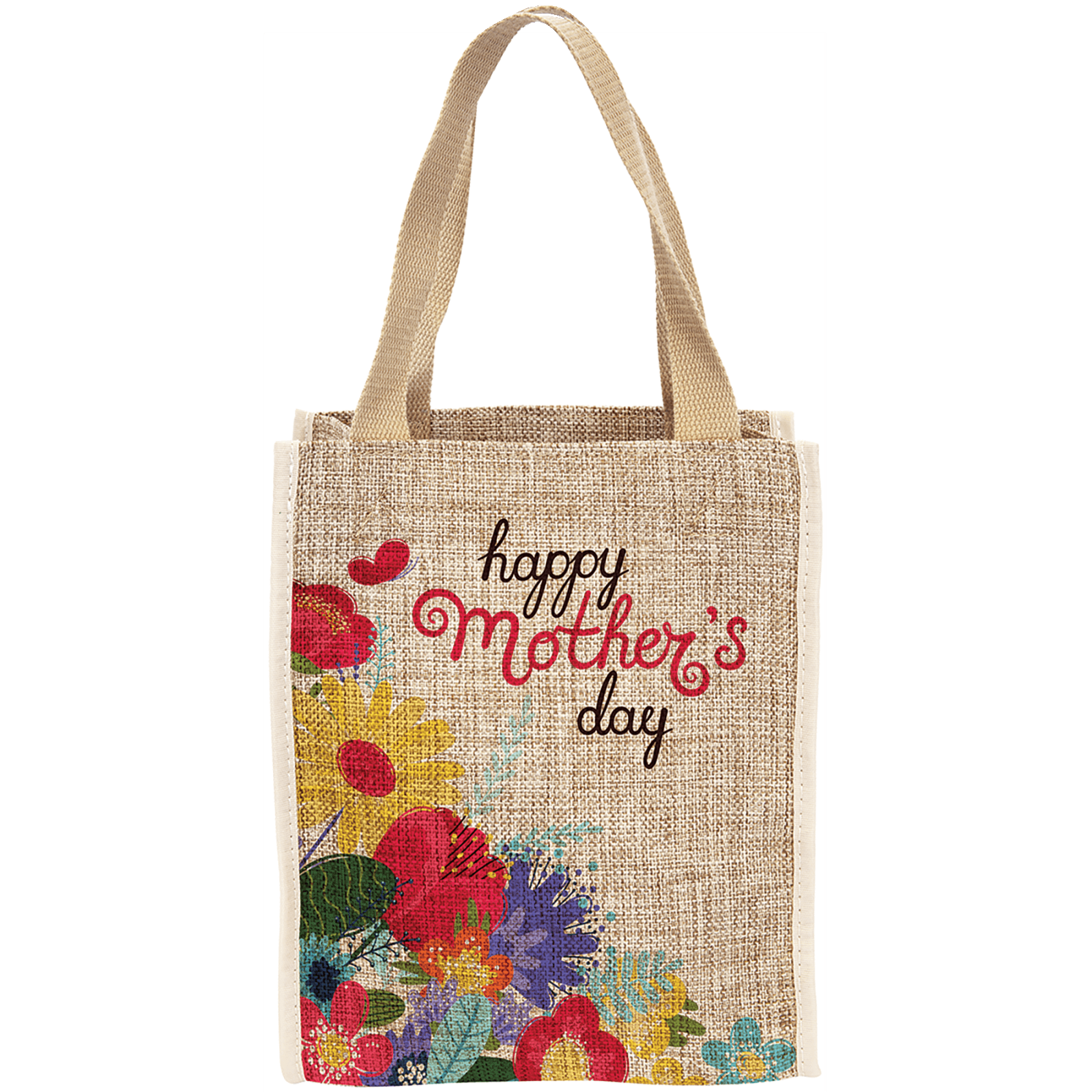 Burlap Sublimatable Gift Bag with 3" Gusset