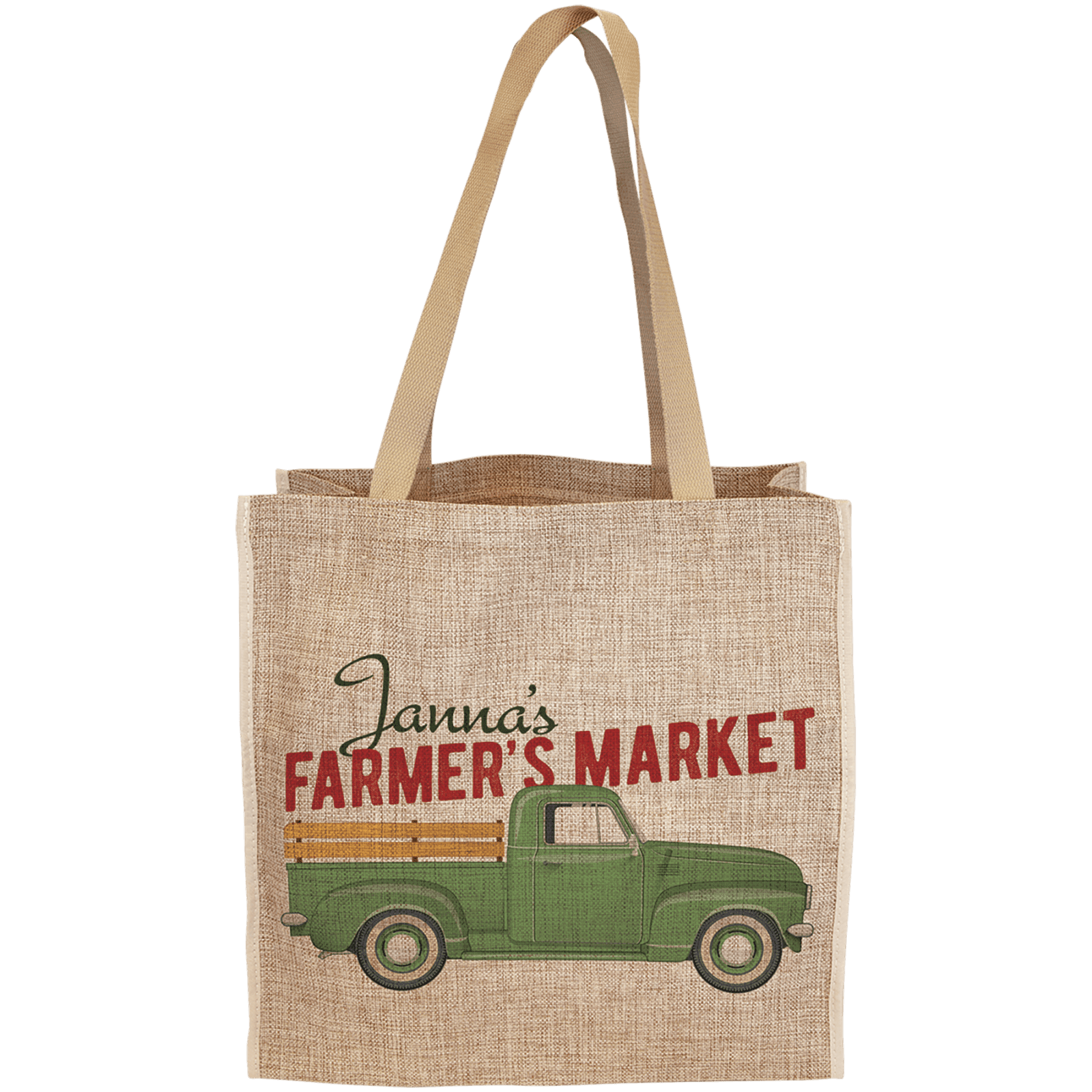 Burlap Sublimatable Gift Bag with 6 1/2" Gusset