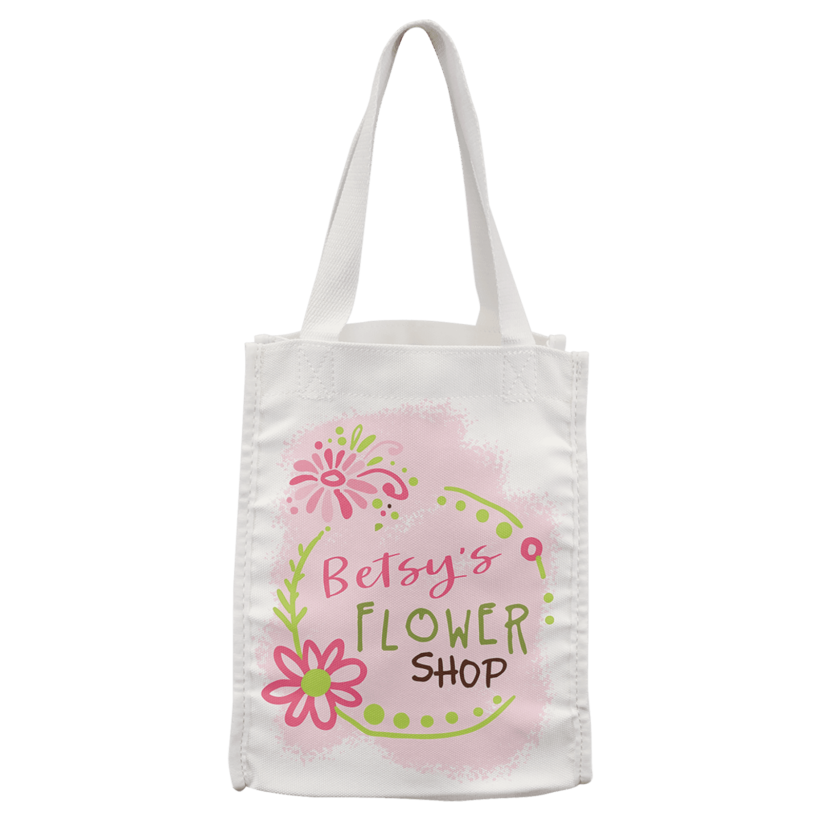 White Canvas Gift Bag with 3" Gusset