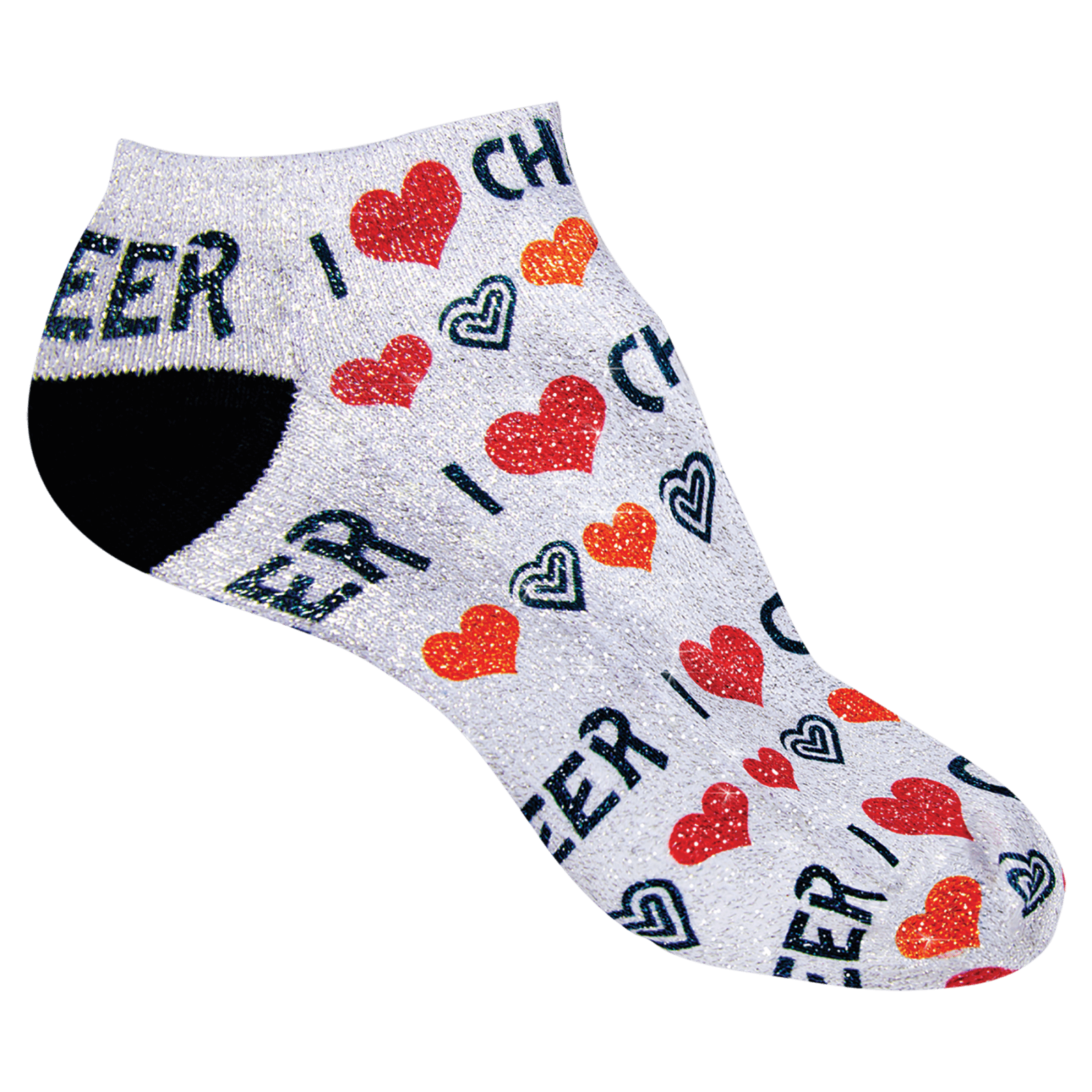 Adult Shimmer No Show Socks-One Size Fits Most