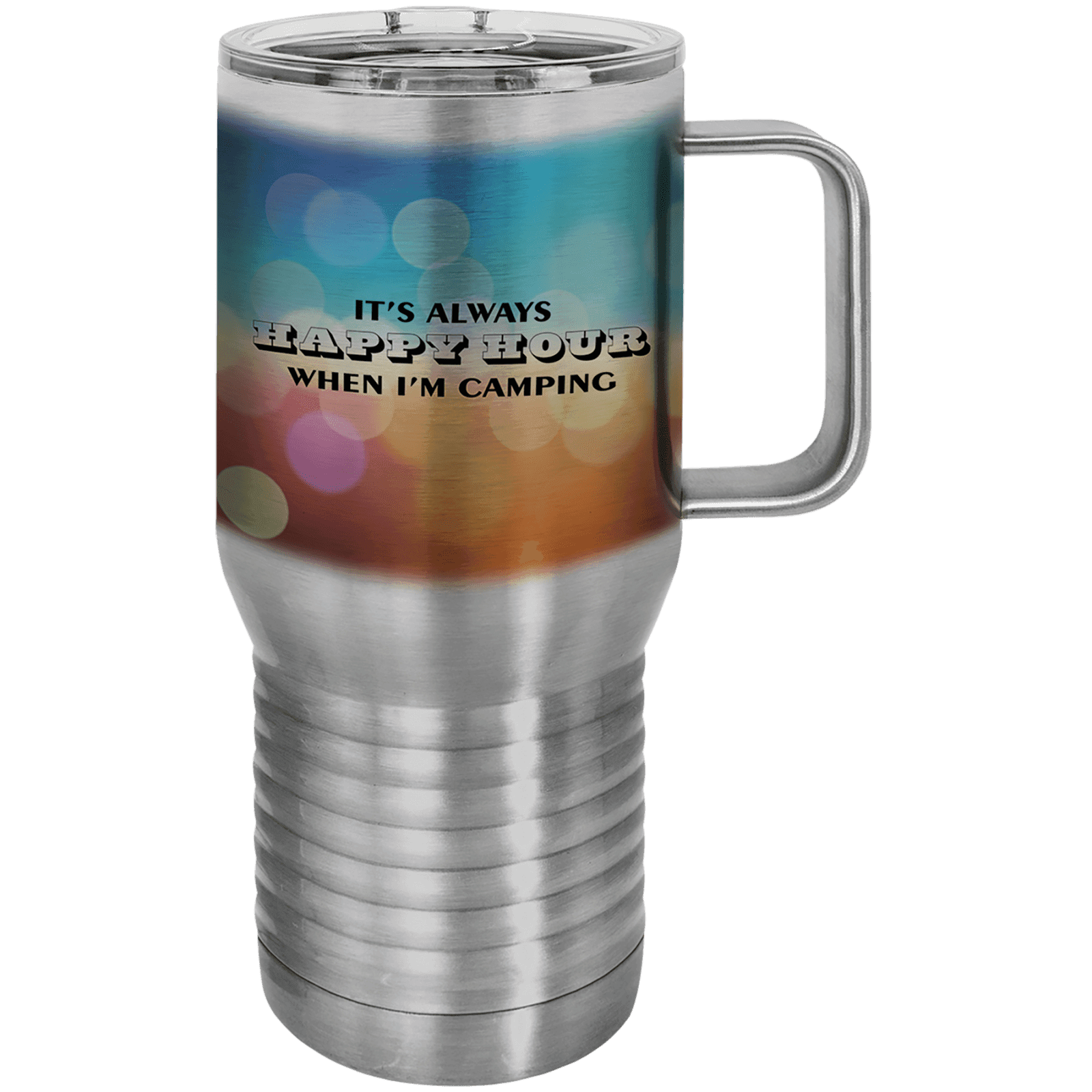 Stainless Steel Sublimatable Polar Camel 20 oz. Travel Mug w/Slider Lid