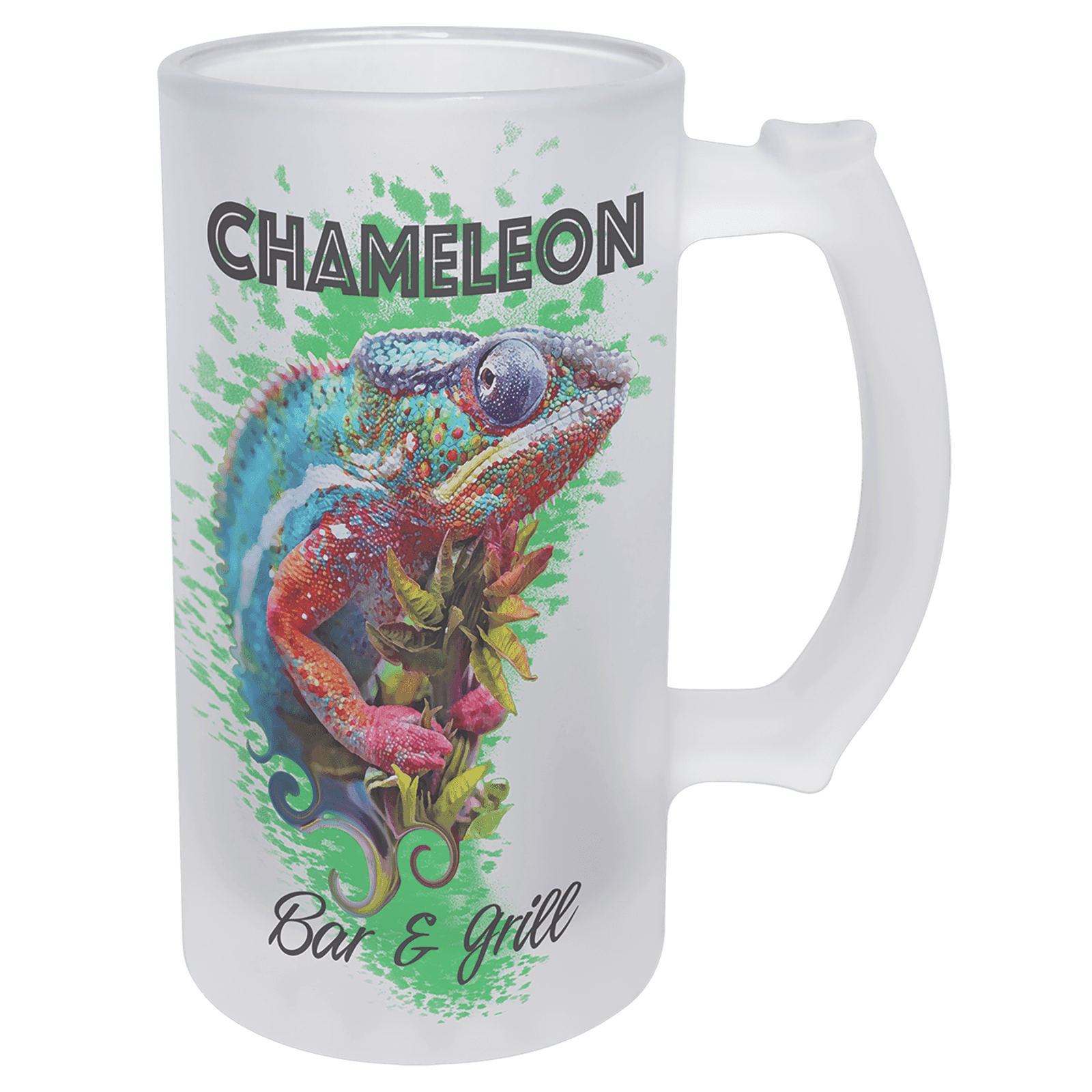 Frosted 16 oz. Beer Glass with Handle