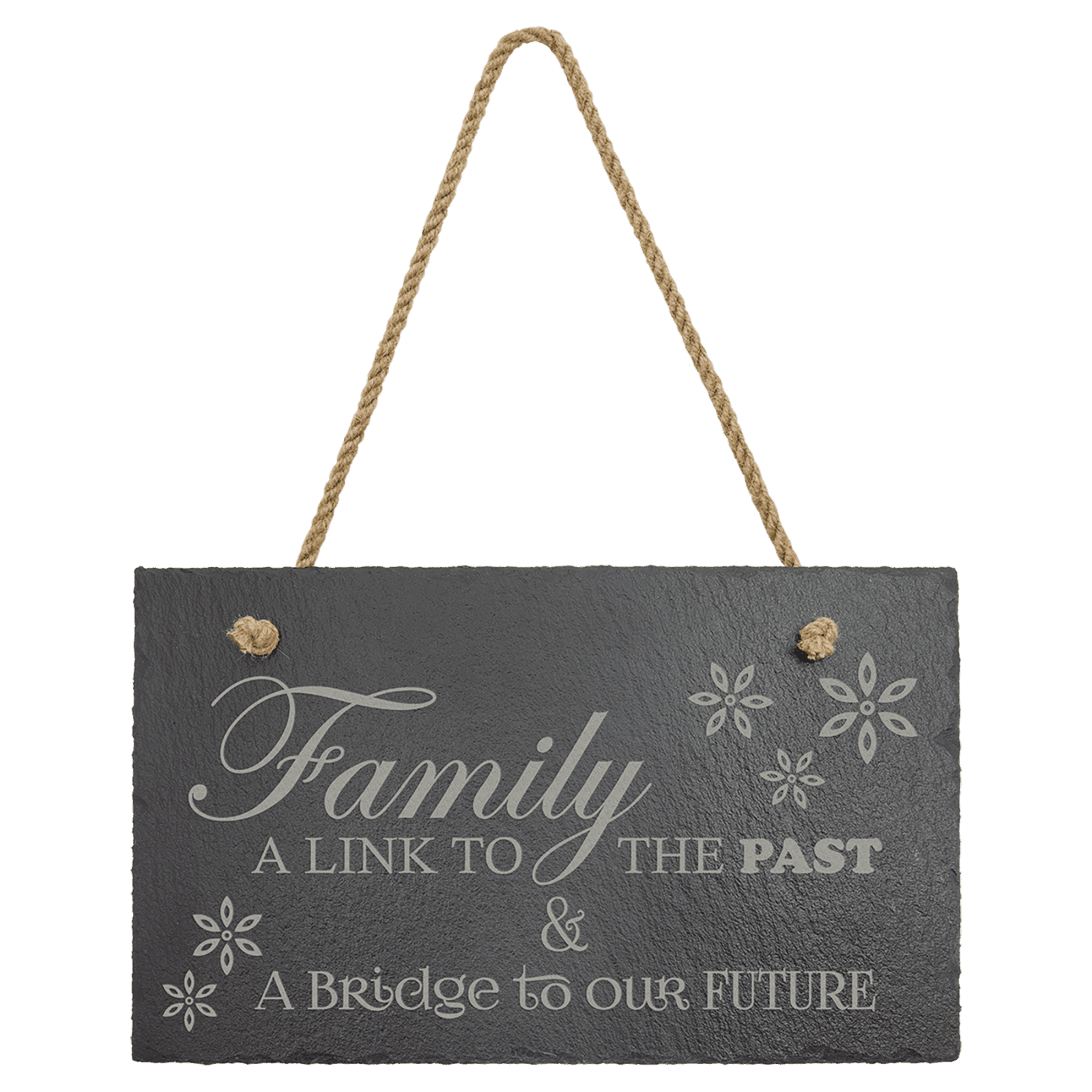 Rectangle Slate Decor with Hanging String