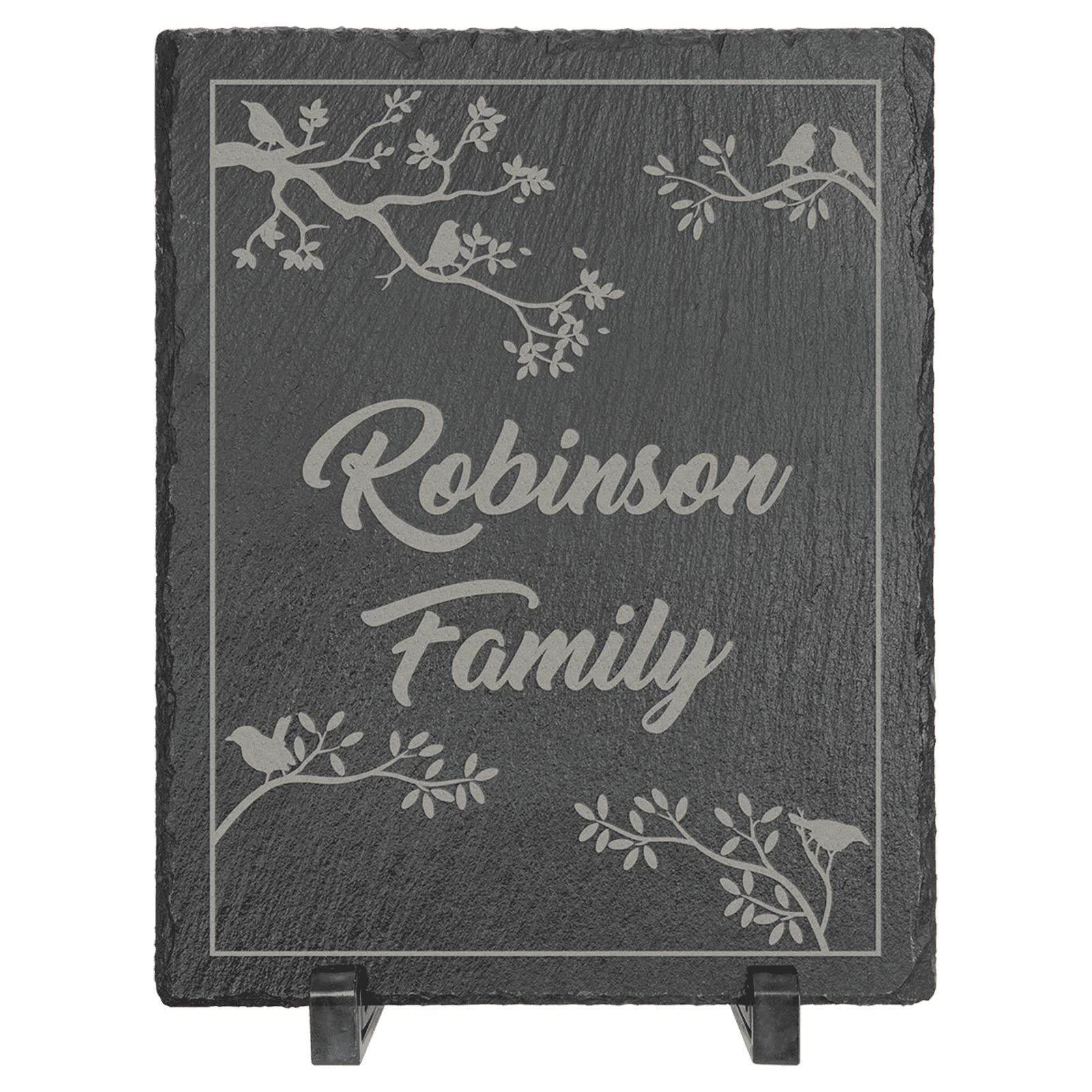Rectangle Slate Decor with Rubber Pads and Stands