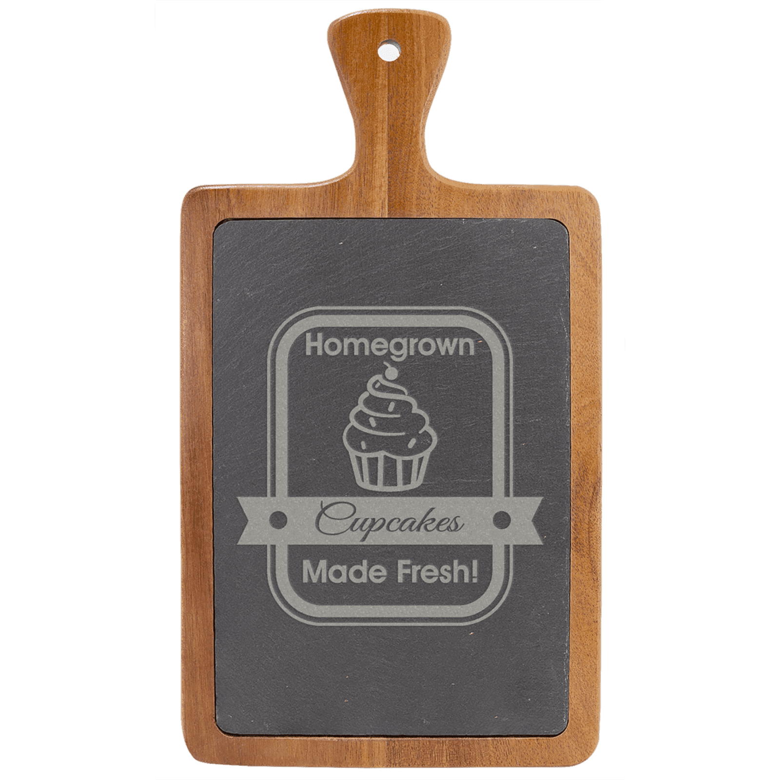 Acacia Wood with Slate Cutting Board