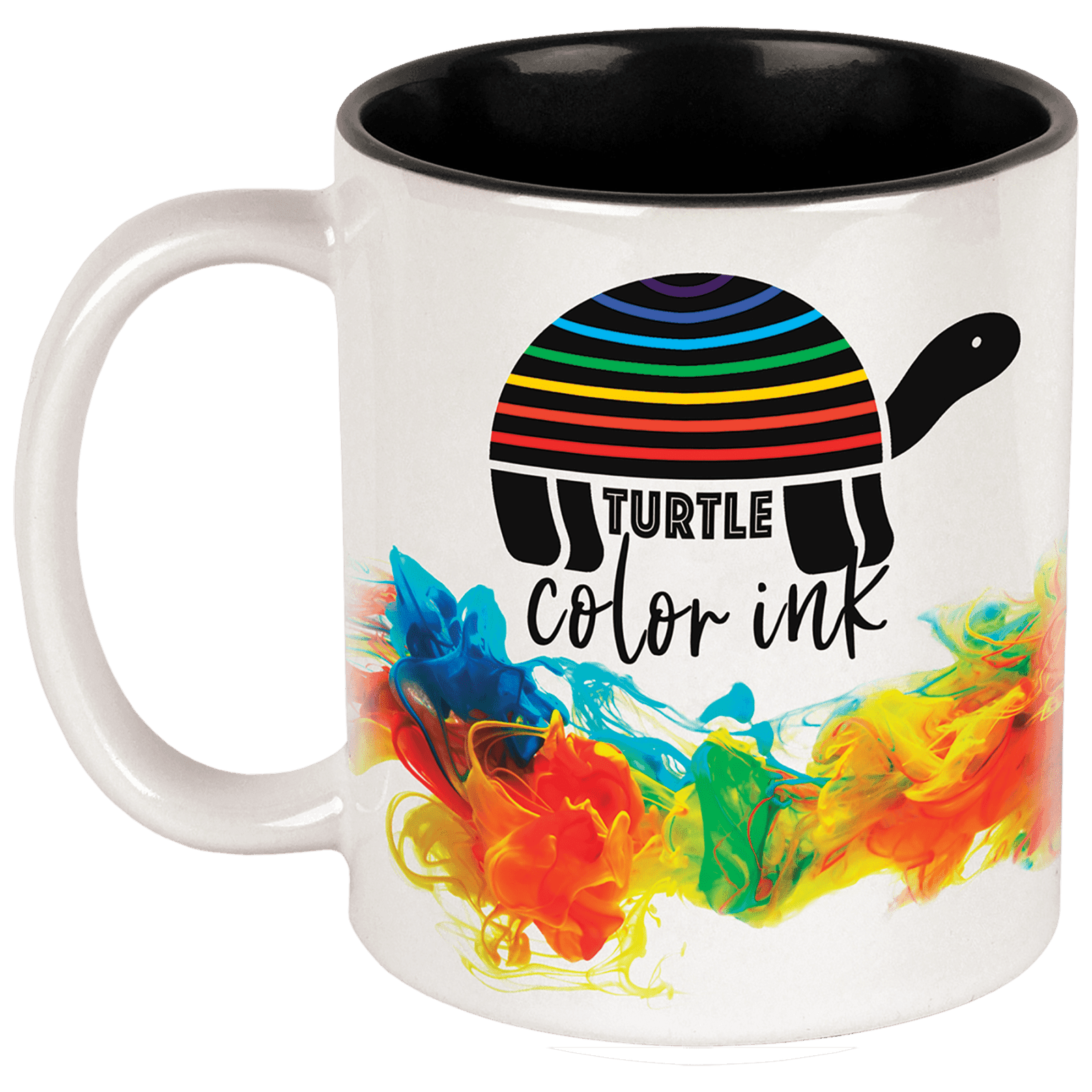 White/Black 11 oz. Ceramic Mug