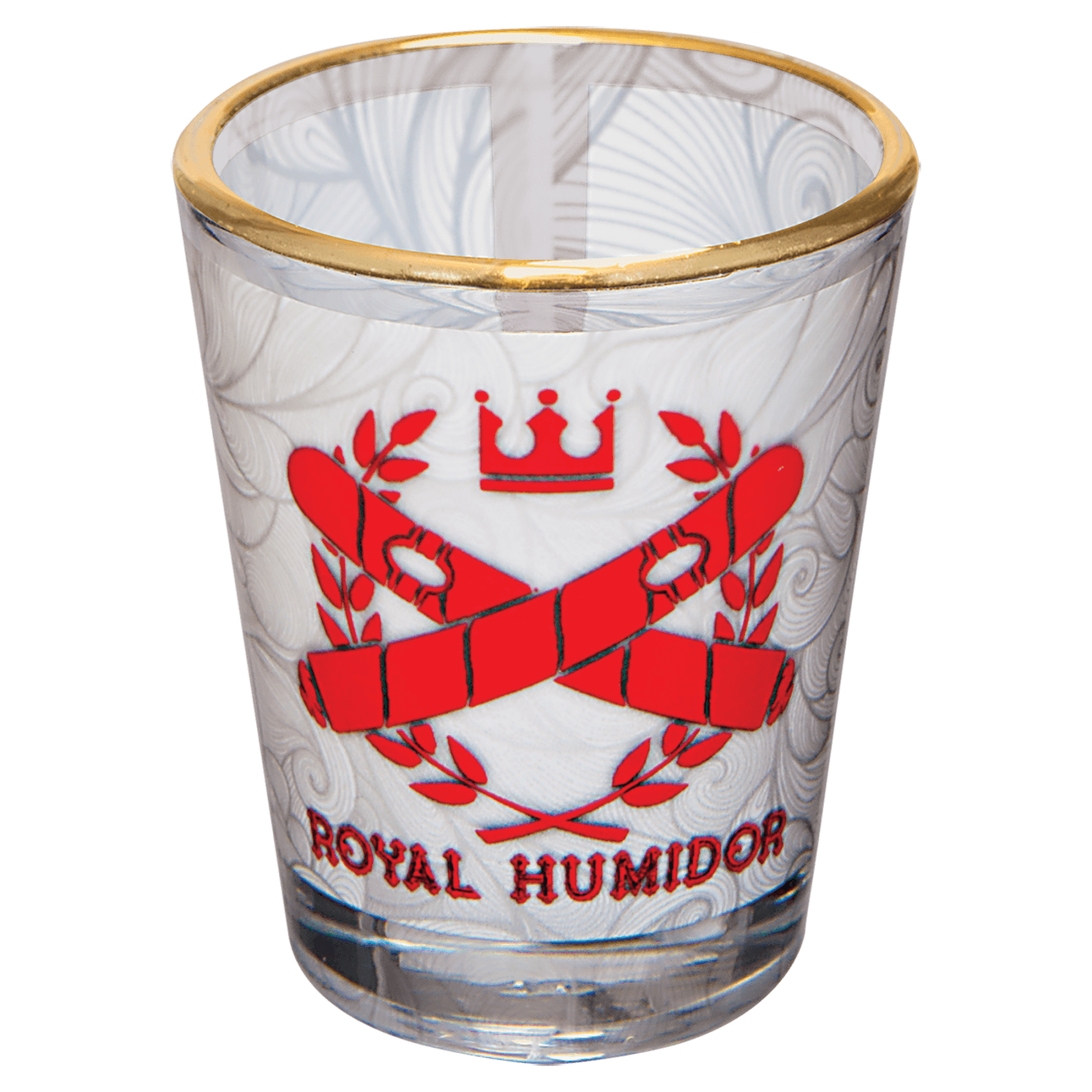 1 1/2" oz. Shot Glass with Gold Rim
