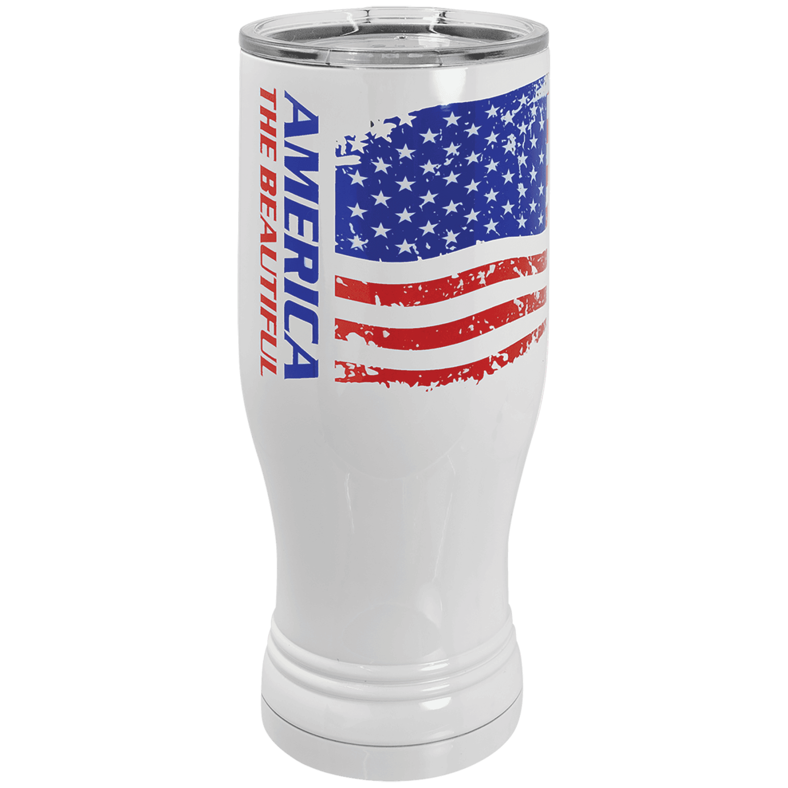 White Full Color Polar Camel 29 oz. Pilsner Tumbler with Clear Lid