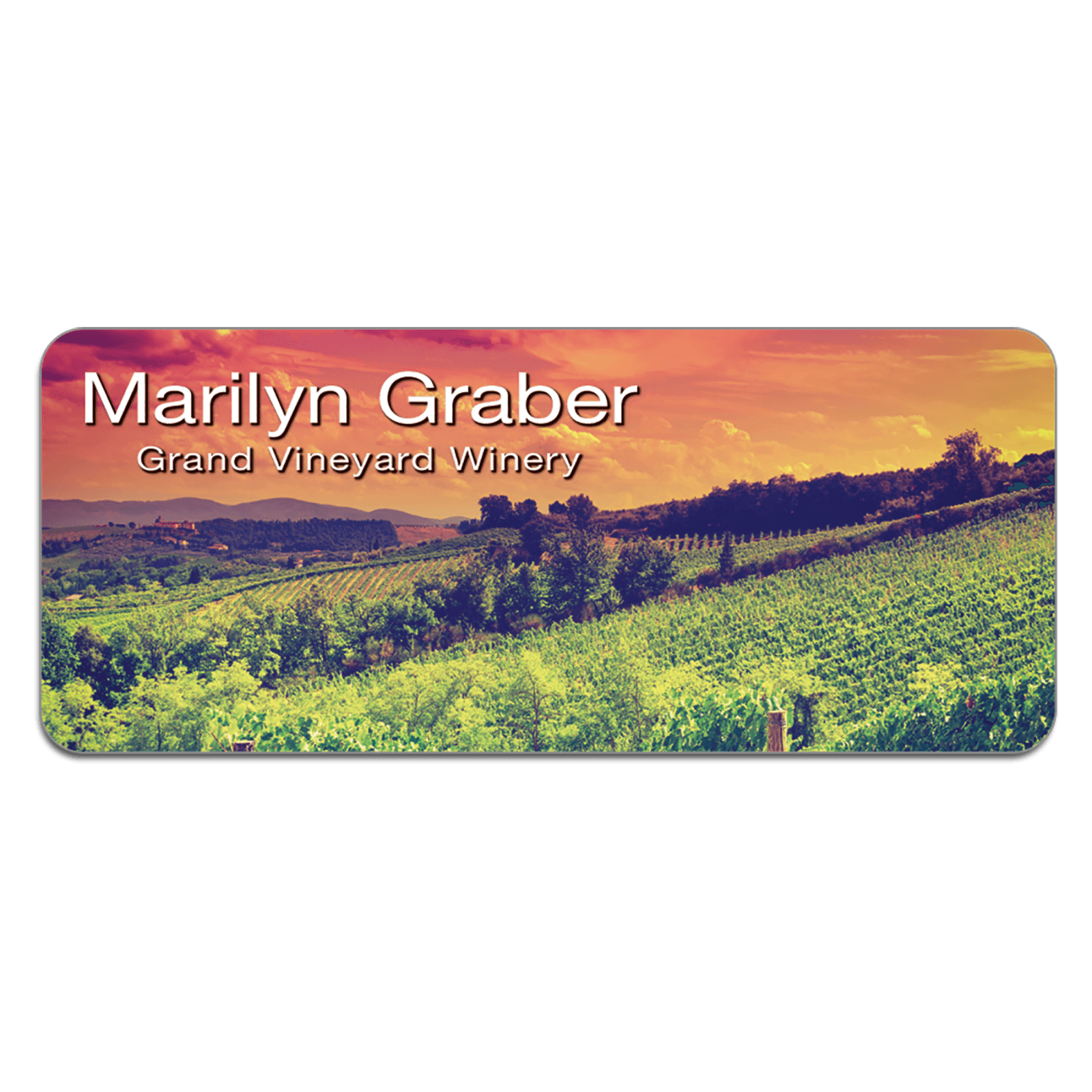 Gloss White FRP Name Badge