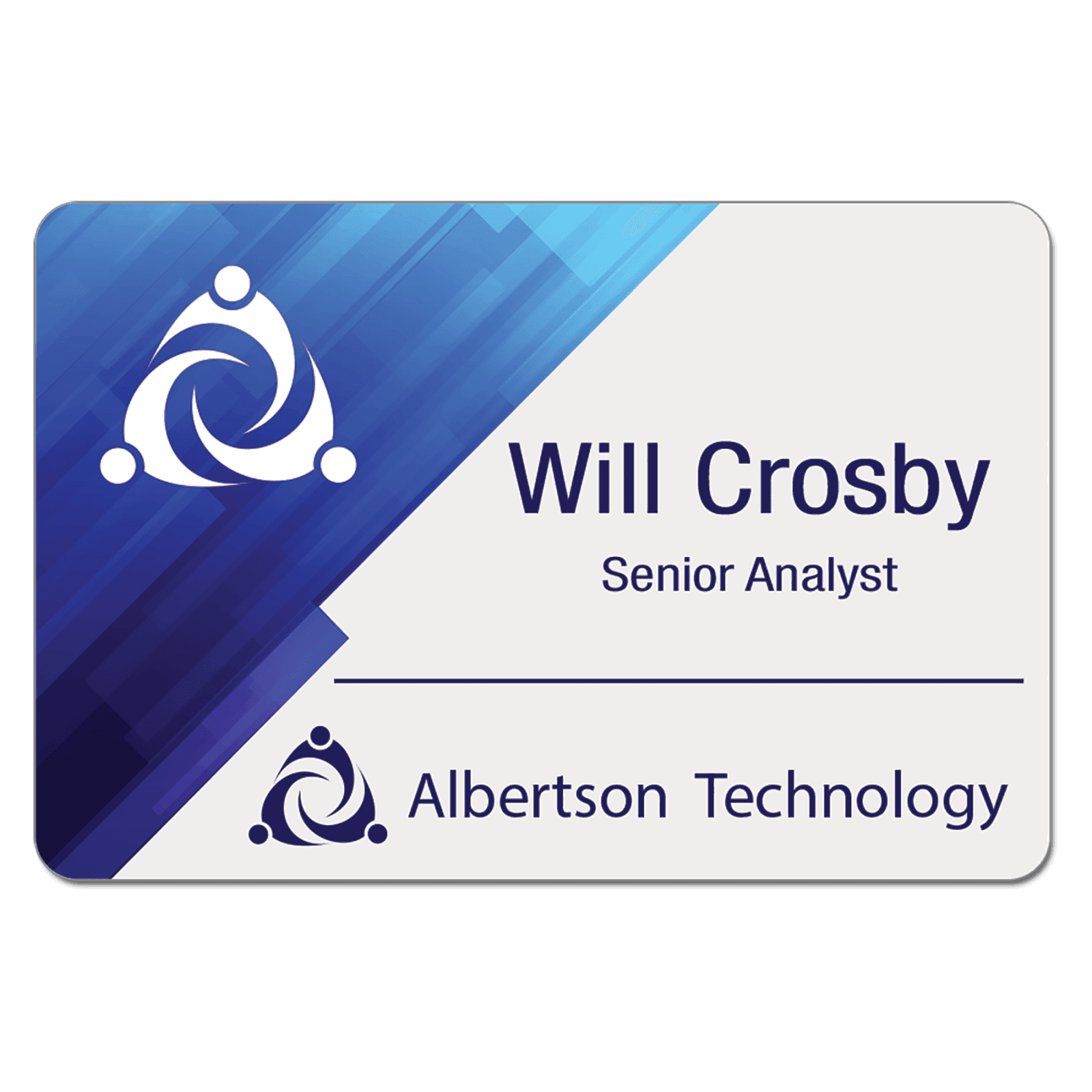 Gloss Plastic Name Badge