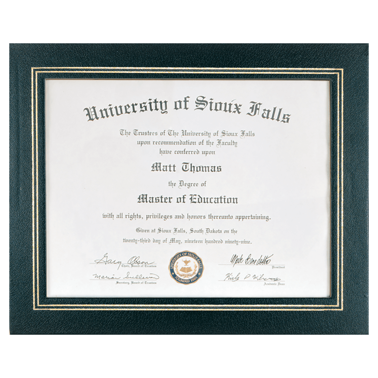 Black Z7 Certificate Holder