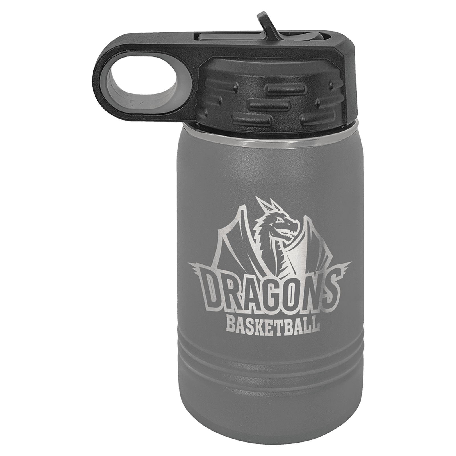 Dark Gray 12 oz. Polar Camel Powder Coated Water Bottle
