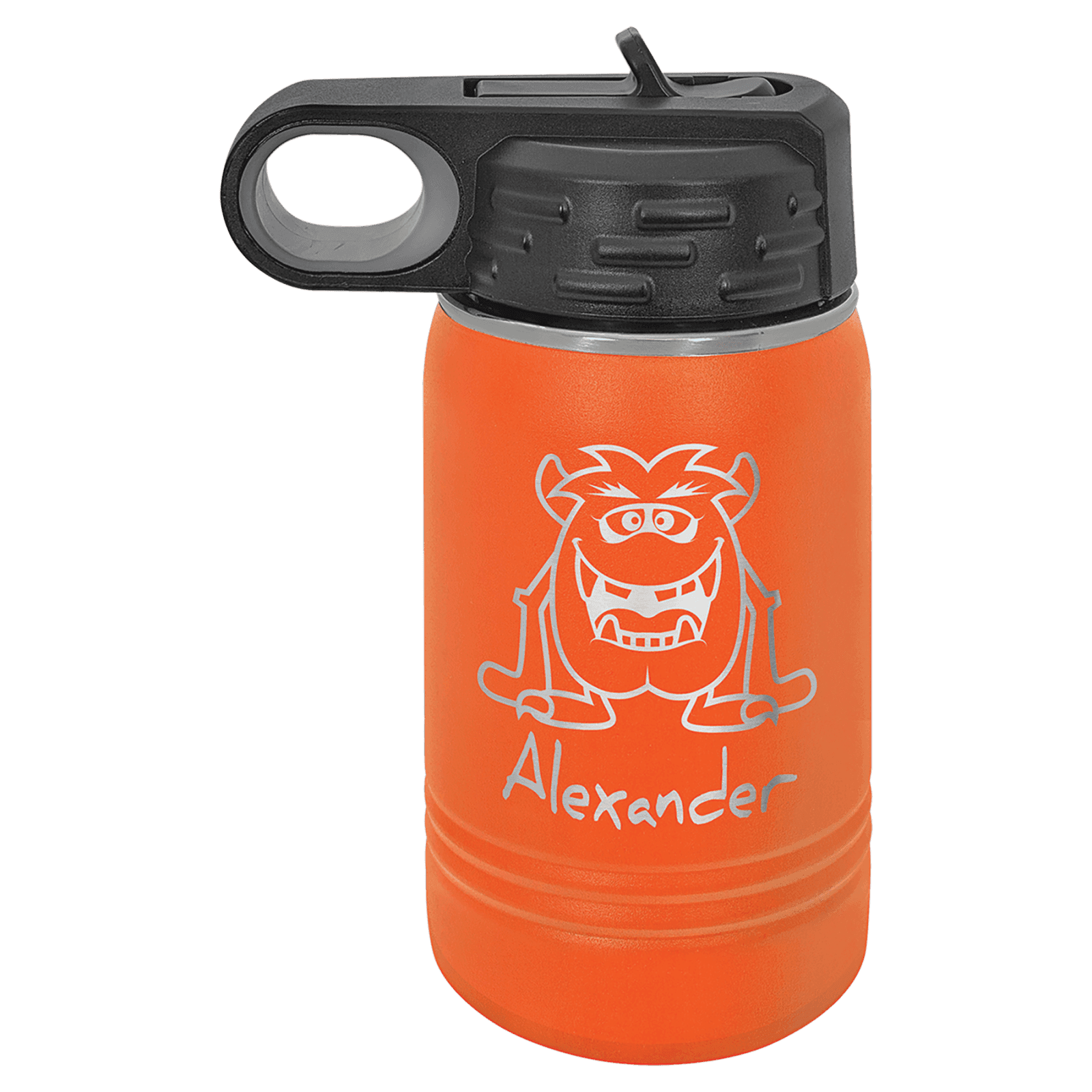 Orange 12 oz. Polar Camel Powder Coated Water Bottle