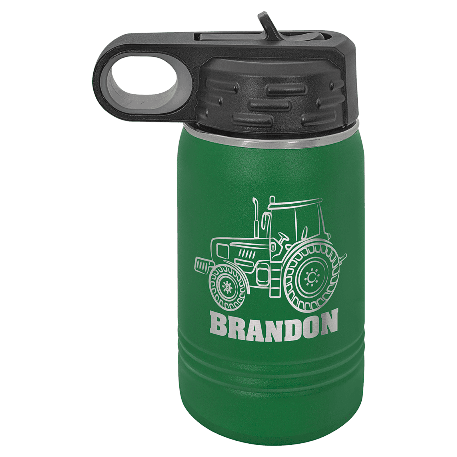 Green 12 oz. Polar Camel Powder Coated Water Bottle