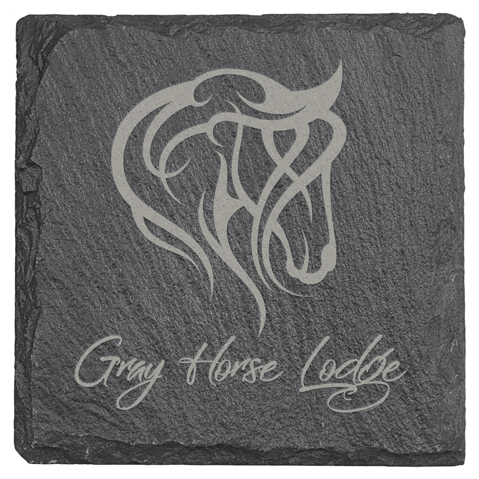 Square Slate Coaster with Foam Pads
