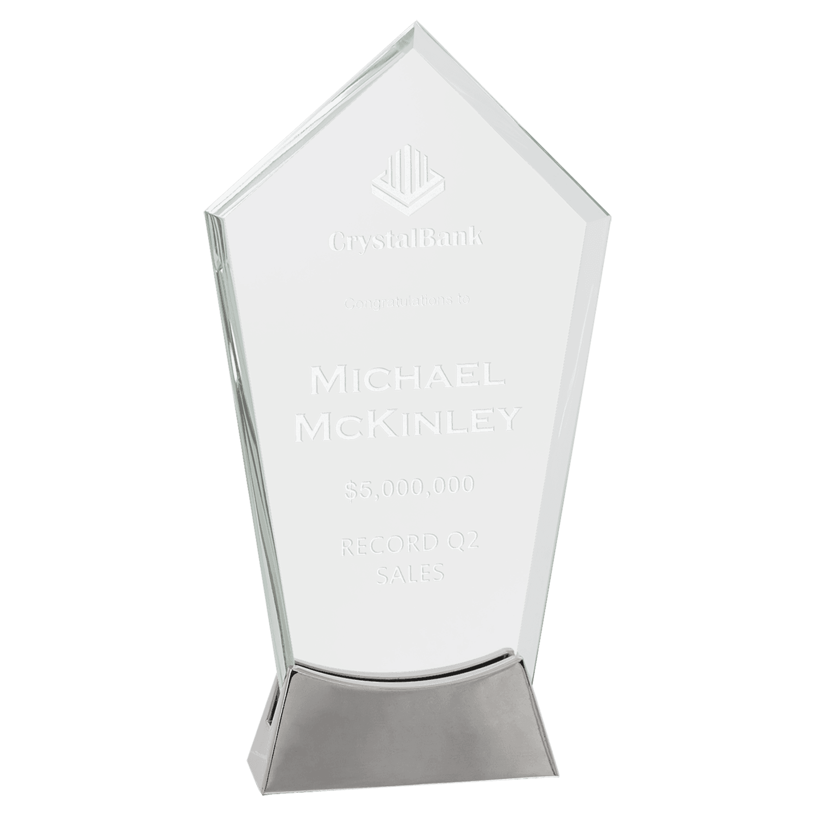 Peak Platinum Glass with Full Metal Base