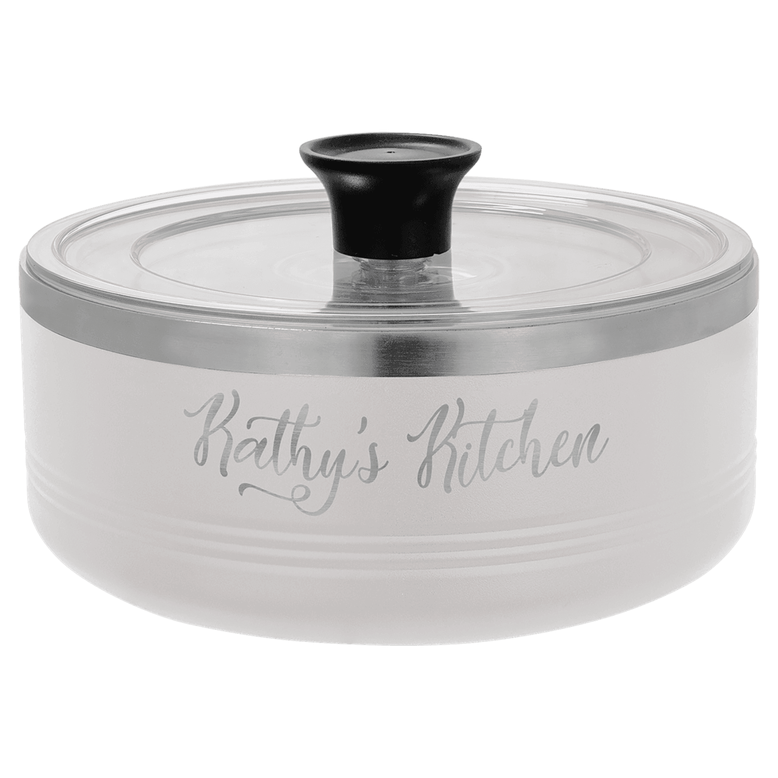 White 1.25 Quart Serving Bowl with Lid