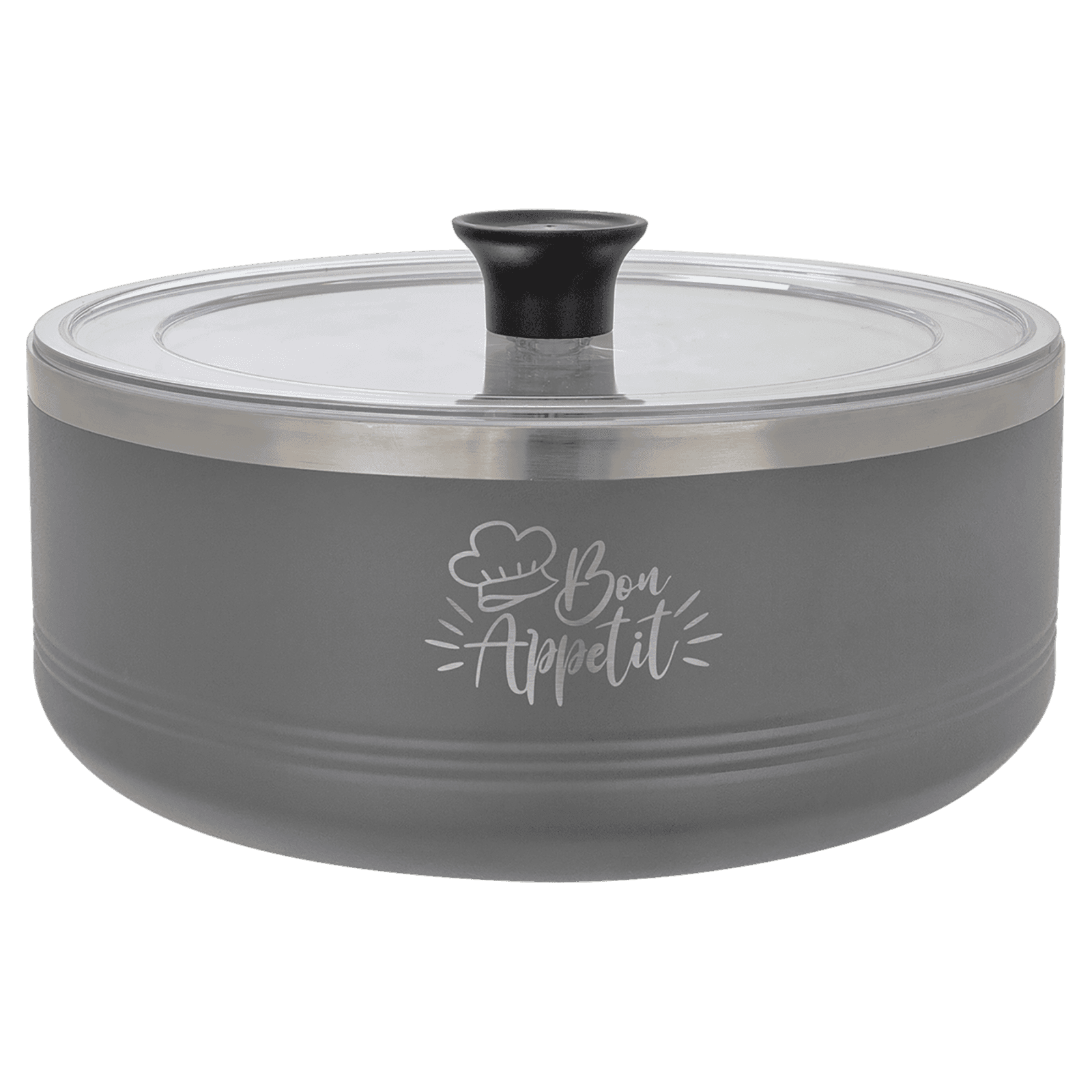 Gray Polar Camel 3 Quart Serving Bowl with Lid