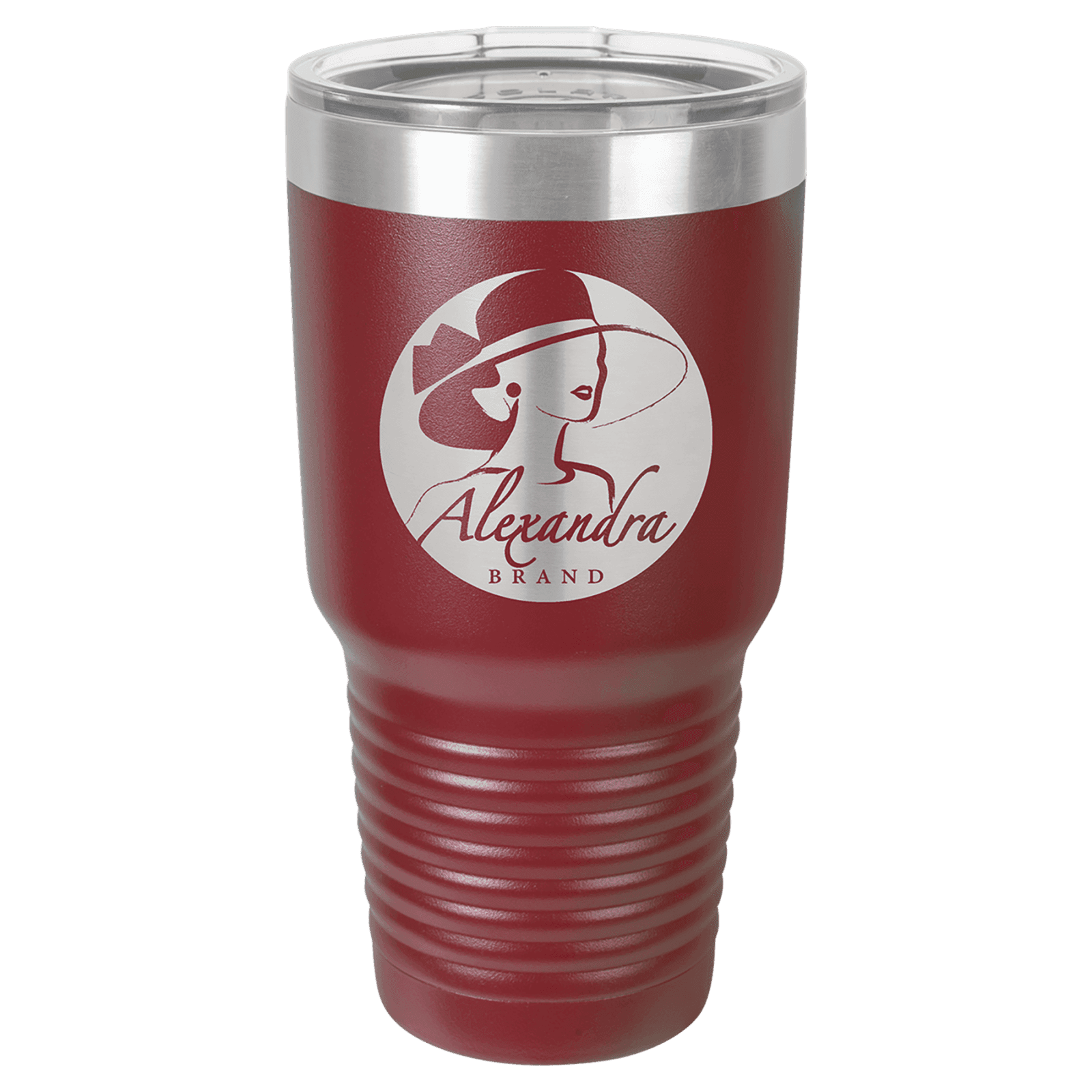 Maroon 30 oz. Polar Camel Ringneck Tumbler with Clear Lid