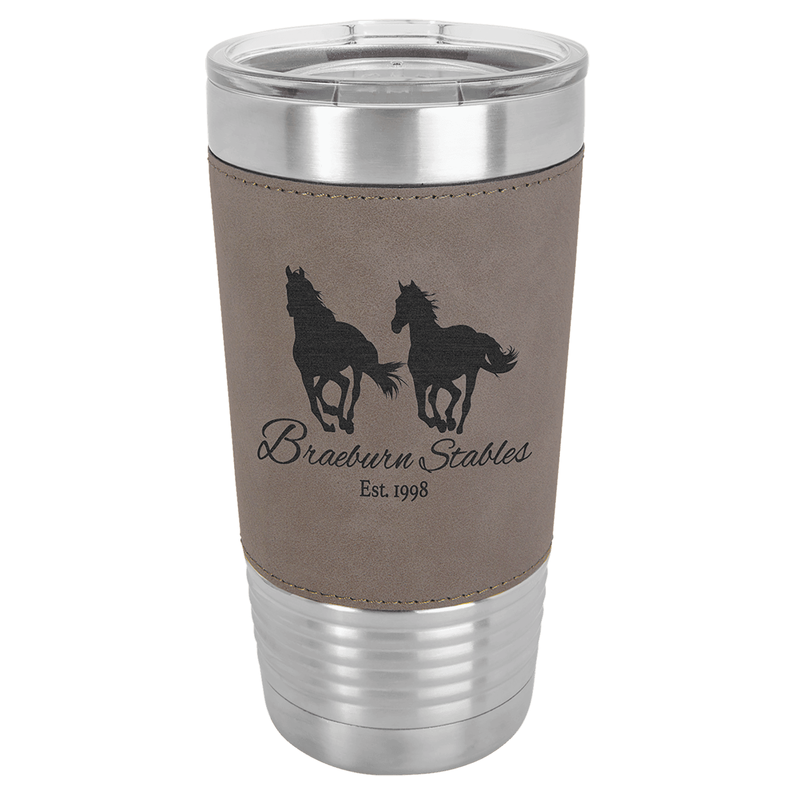 Gray 20 oz. Polar Camel Leatherette Grip Tumbler